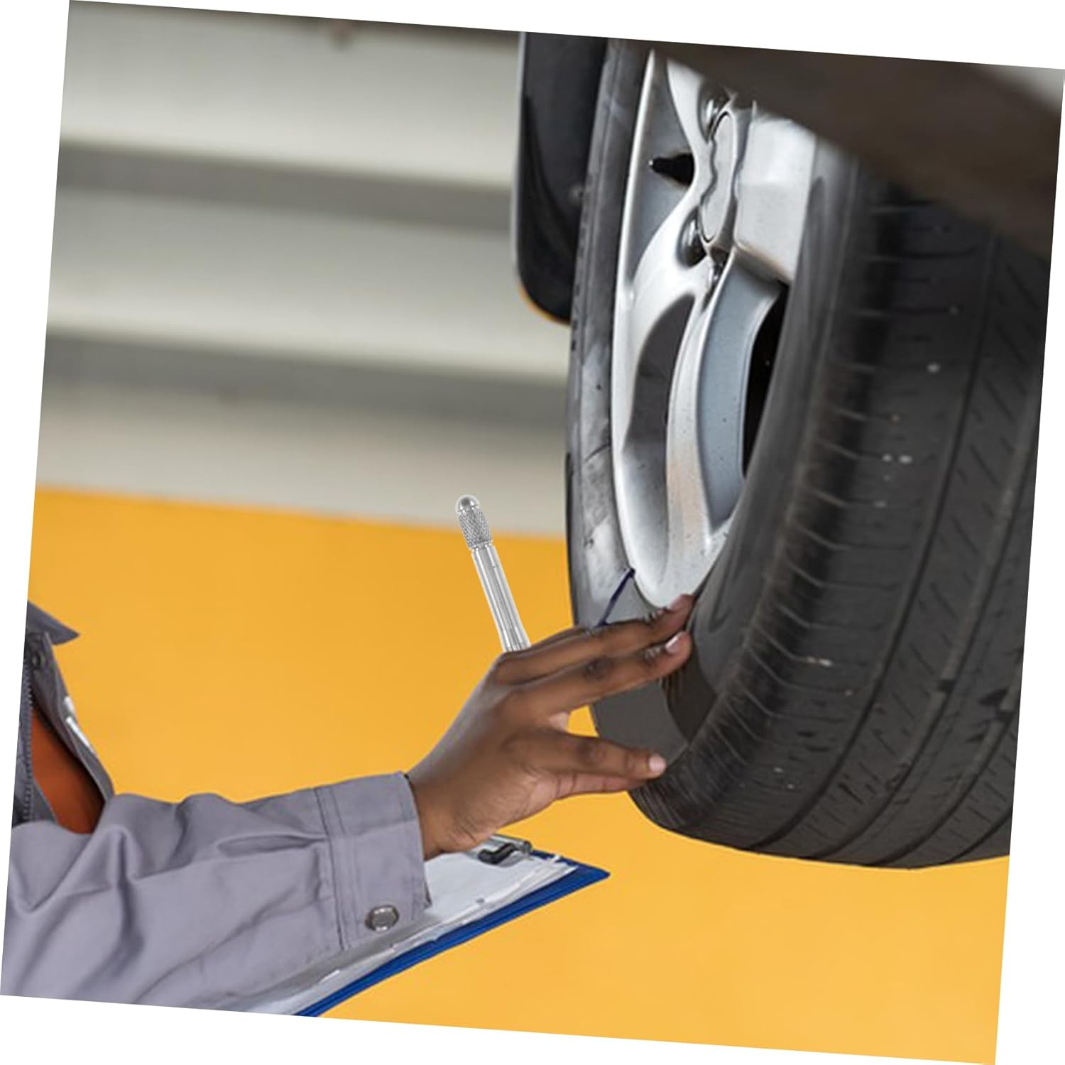 PAMINGONO Wheel Alignment Guide Tool Wheel Bolt Pattern Measuring Tool Portable Tire Pump Automotive Mechanic image number 1