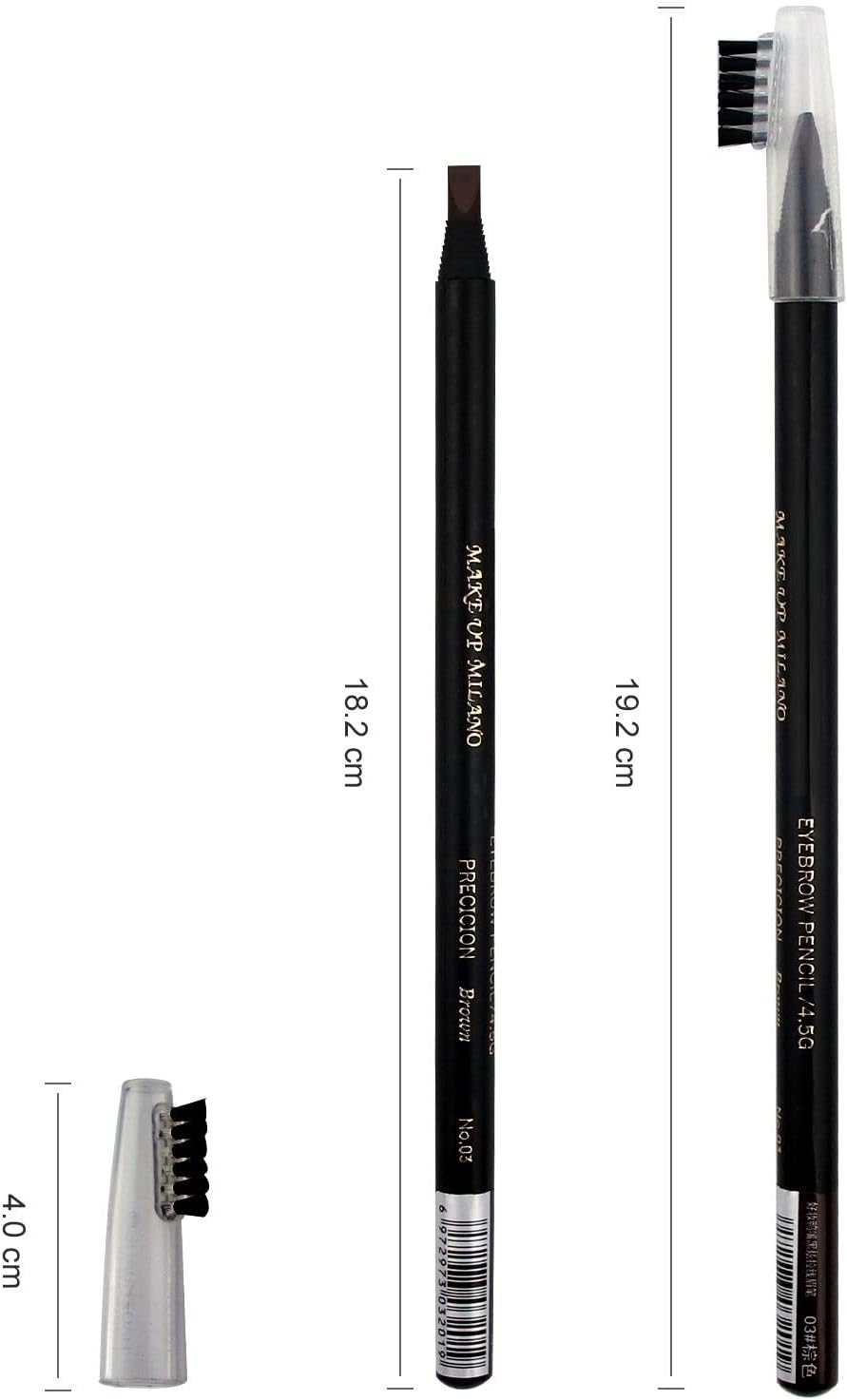 Guapa Microblading Eyebrows Pencil Waterproof Pull Cord Peel-Off Brow Pencil Set for Marking, Filling and Outlining, Tattoo Makeup and Permanent Makeup Eye Brow Liner Beauty (5Pcs, Black) image number 2