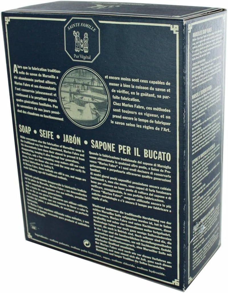 Marius Fabre Marseille 72% Oil Biodegradable Laundry Soap Flakes - 750G image number 1