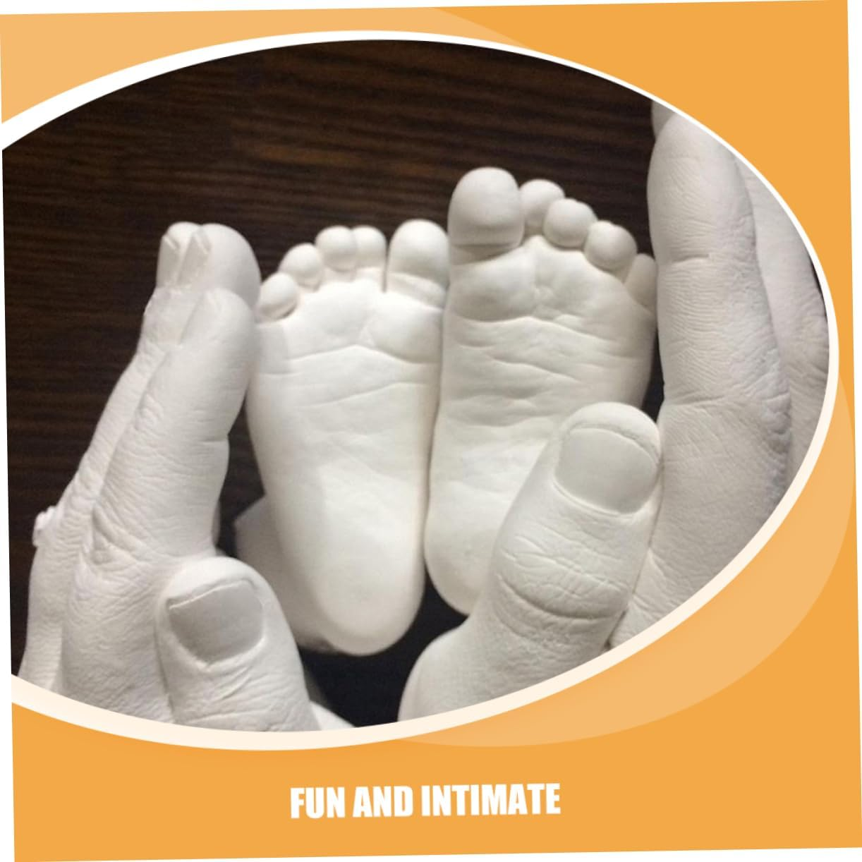 Tofficu DIY 3D Hand Casting Kit for Couples and Babies Pink Plaster Hand and Footprint Keepsake Moulding Set for Family Craft Projects image number 5