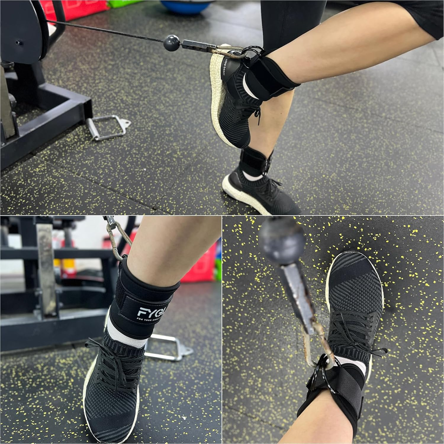 Ankle Strap for Cable Machines and Resistance Bands - Workout Cuff Attachments for Home and Gym Use, Versatile for Glute, Leg, and Hip Abductor Exercises, Perfect for Women and Men image number 4