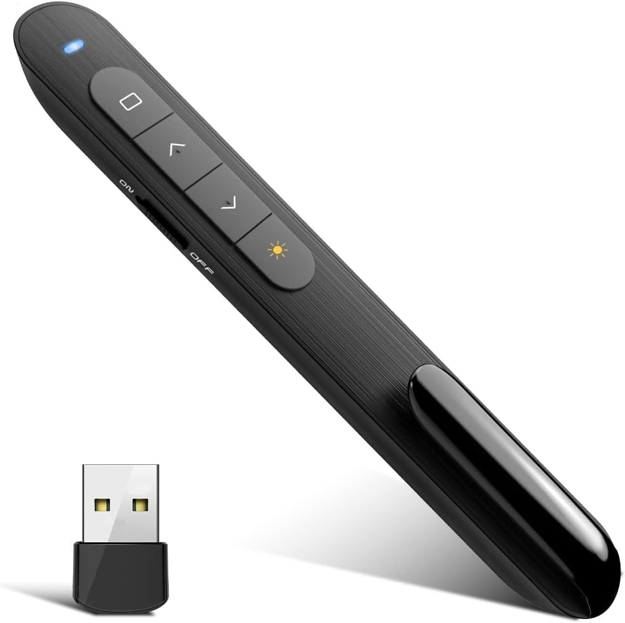 Wireless Presenter Remote Control, Portable PPT Clicker with Infrared Electronic Pen, Computer Volume Control, for Classroom Office image number 1