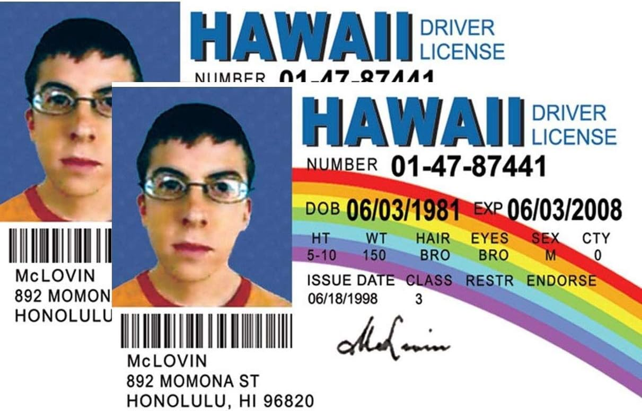 Signs 4 Fun Parody ID | Mclovin ID | Fake ID Novelty ID | Collectible Trading Card Driver&rsquo;S License | Novelty Gift for Holidays | Made in the USA
