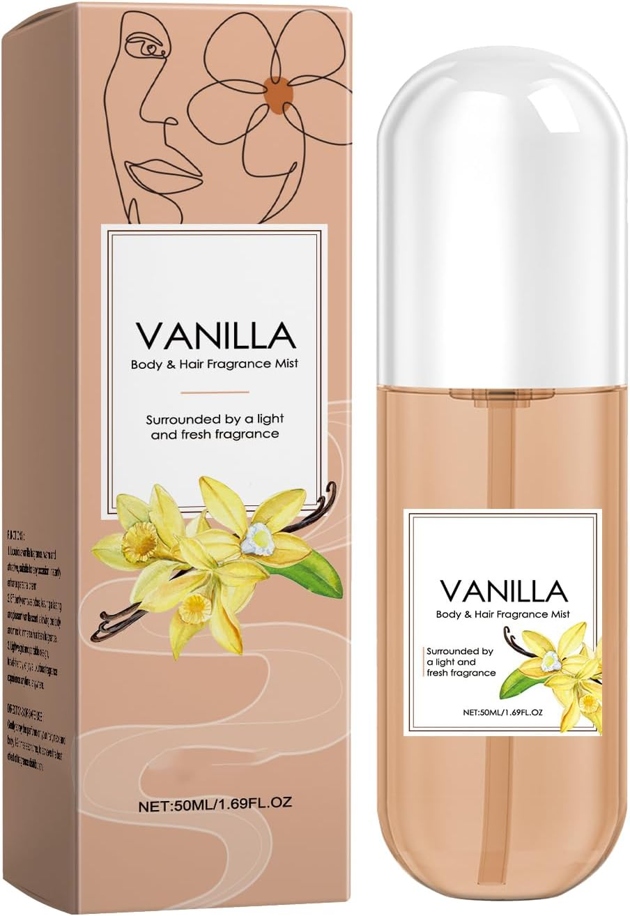 Hair & Body Fragrance Mist, Vanilla Body Spray for Women, Long-Lasting Fragrance Mist with Essential Oils, Light Scent for Skin & Hair, Travel Size, Hydrating & Refreshing, Daily Wear & Gifting (1) image number 5