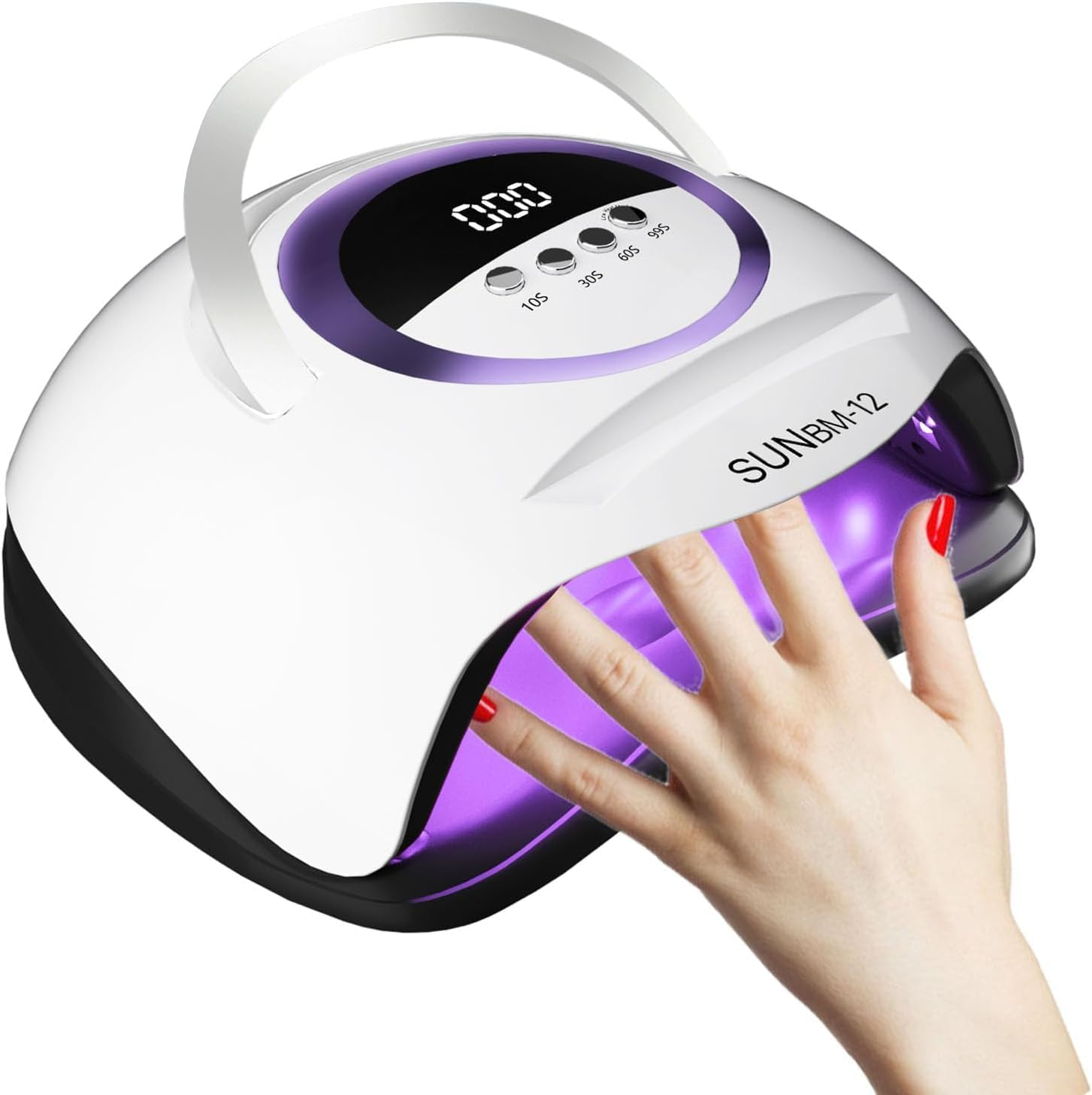 YVXUN 300W UV Nail Lamps for Gel Nails LED Polish Dryer with Phone Holder 72 Beads Nail Curing Lamp with LCD Display Auto Sensor 4 Timer Setting Detachable Nail Dryer for Beginners Home Salon Use image number 4