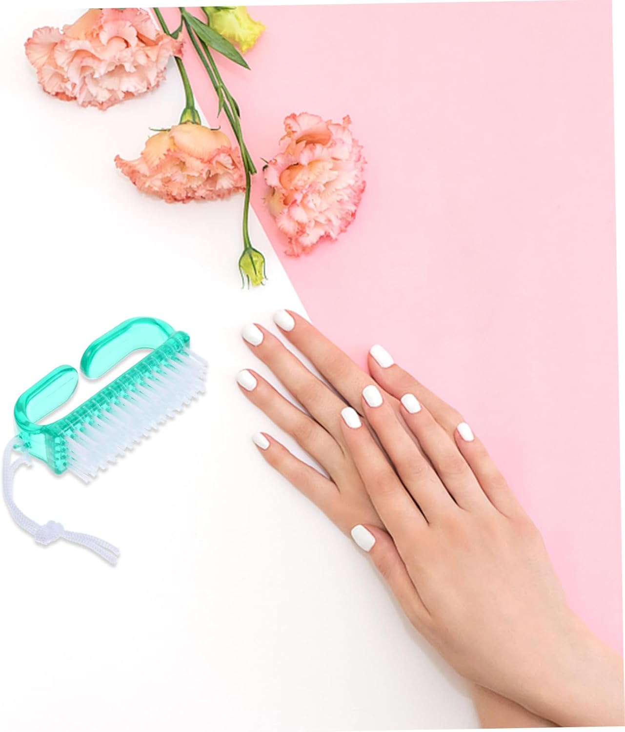 Didiseaon 4 Pcs Nail Cleaning Brush Durable Nail Scrub Brush for Fingernail Toenail Care for Home Travel Use Safe Cleaning Tool image number 2