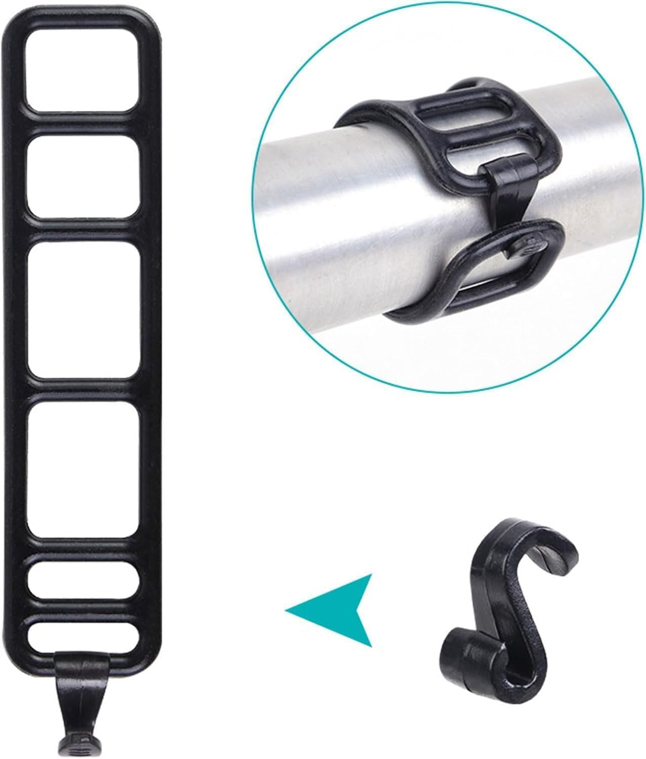 Silicone Strap for Flashlight with S-Shaped Hook,35Pcs Silicone Mount Band for S-Shaped Hook,Bike Flashlight Mount Strap with S-Shaped Hook,Bike Silicone Band Bike Light Rubber Band with S-Shaped Hook image number 2