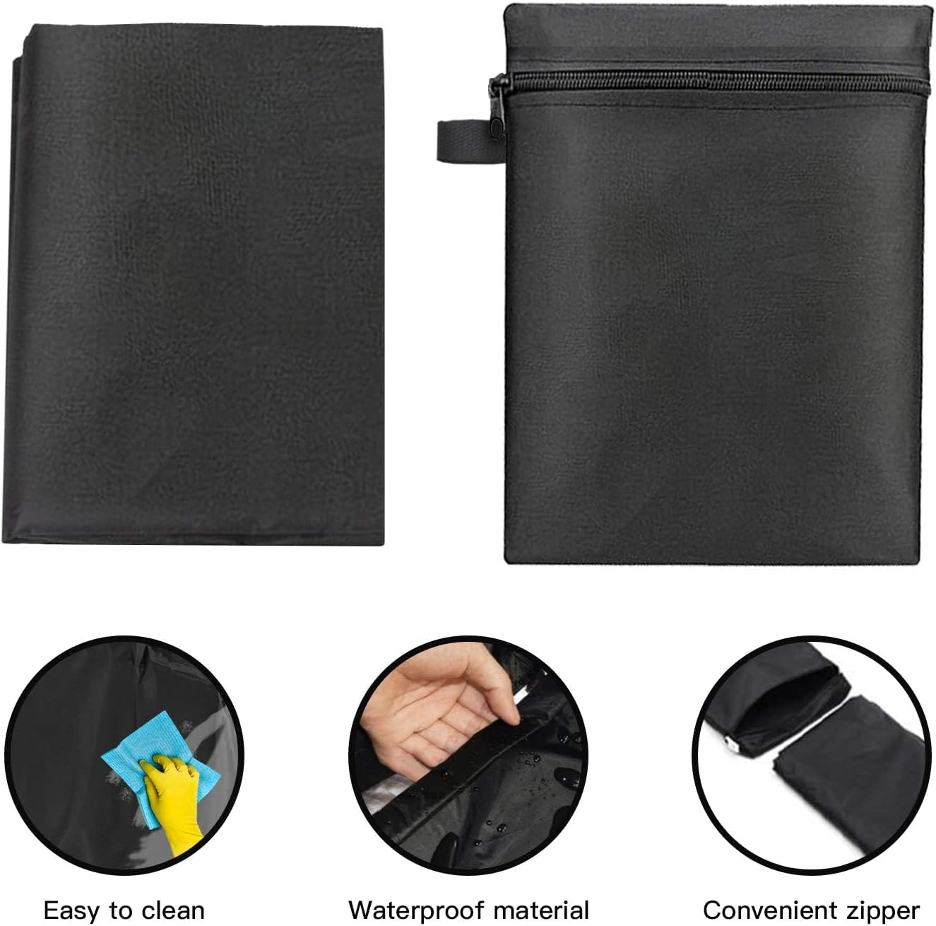 Kettle Grill Cover, Weatherproof 420D Oxford Charcoal Grill Tarpaulin, round Gas Grill Cover, Protective Cover for Weber, Universal (Diameter 77 X 90 Cm) image number 2