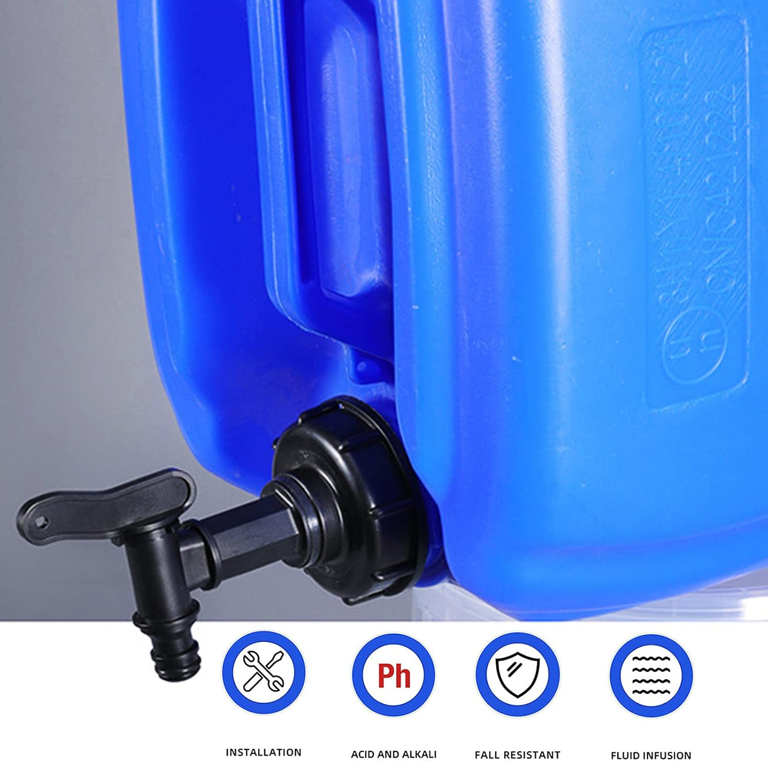 Water Butt Tap Replacement Taps with Nut,Plastic Tap for Water Butt Hose Connector,Ibc Tank Fitting Adapter,Click Fit Water Hose Pipe Rain Barrel Tap,Storage Tank Threaded Connection Taps for Garden image number 3