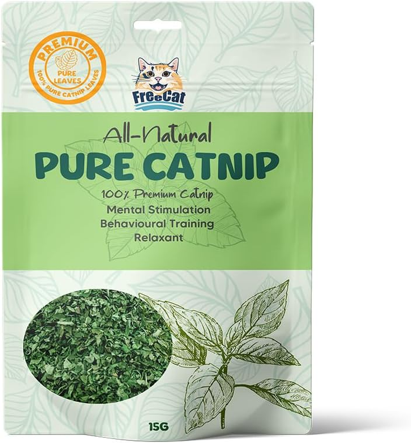 Catnip 15G, Premium Fresh Green Leaves Only, Mental Stimulation, Training, for Cats&Kittens image number 2