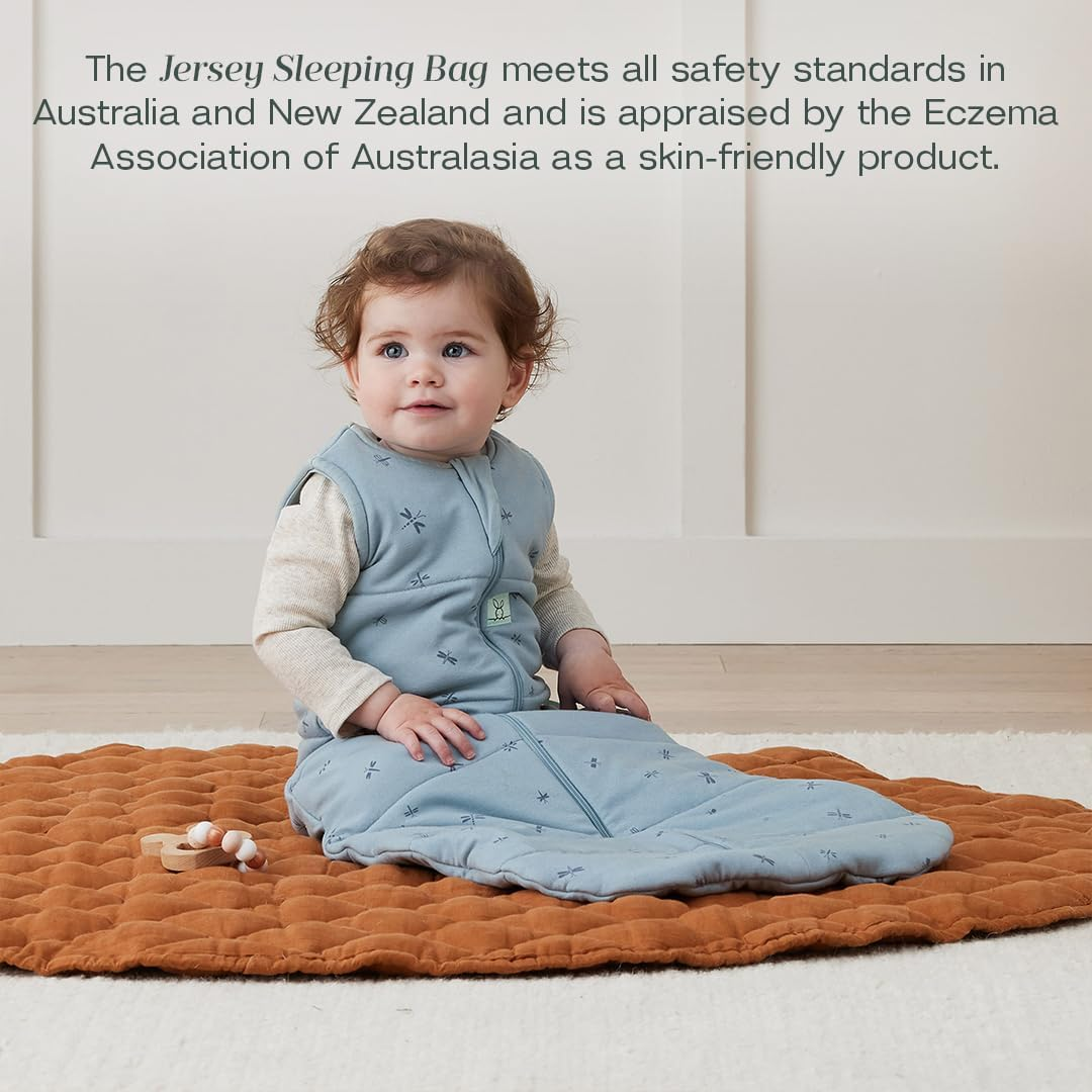 Ergopouch 2.5 TOG Sleeping Bag &ndash; Sleeveless &ndash; 3&ndash;12 Months &ndash; Dragonflies Print &ndash; Organic Jersey Cotton &ndash; Ideal First Sleeping Bag for Arms-Out Sleepers &ndash; Safe & Comfortable Design image number 4