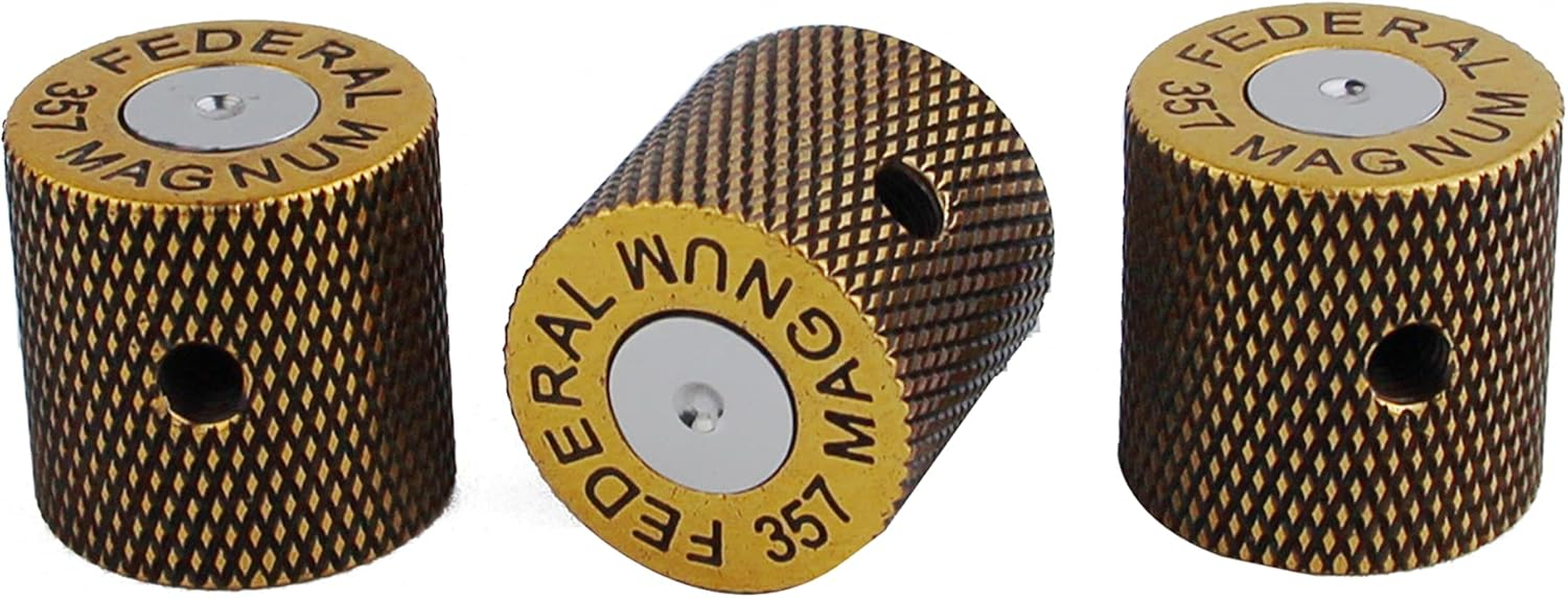 Guyker Guitar Knobs with 6Mm Dia. Shaft Pots - Brass Bullet Case Style Tone and Volume Control Potentiometer Knob Replacement for Precision Electric Guitar or Bass (3 Piece, Bronze)