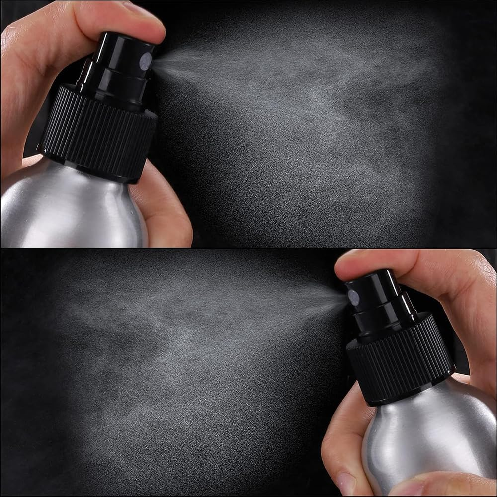 12 Pack Aluminum Fine Mist Spray Bottles,Small Refillable Bottle,Leak Proof Spray Dispenser Bottles,For Travel,Cosmetic,Perfume,Toner, Essential Oil Storage image number 2