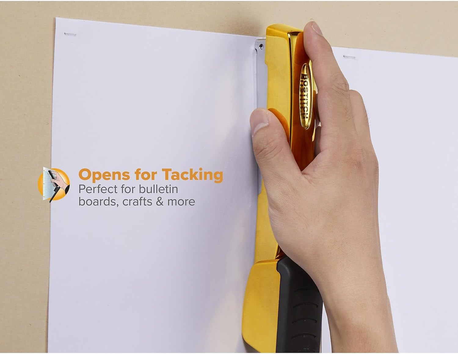 Bostitch Office Professional Metal Executive Stapler, 20 Sheet Capacity, Gold Chrome (B5000-GOLD) image number 5