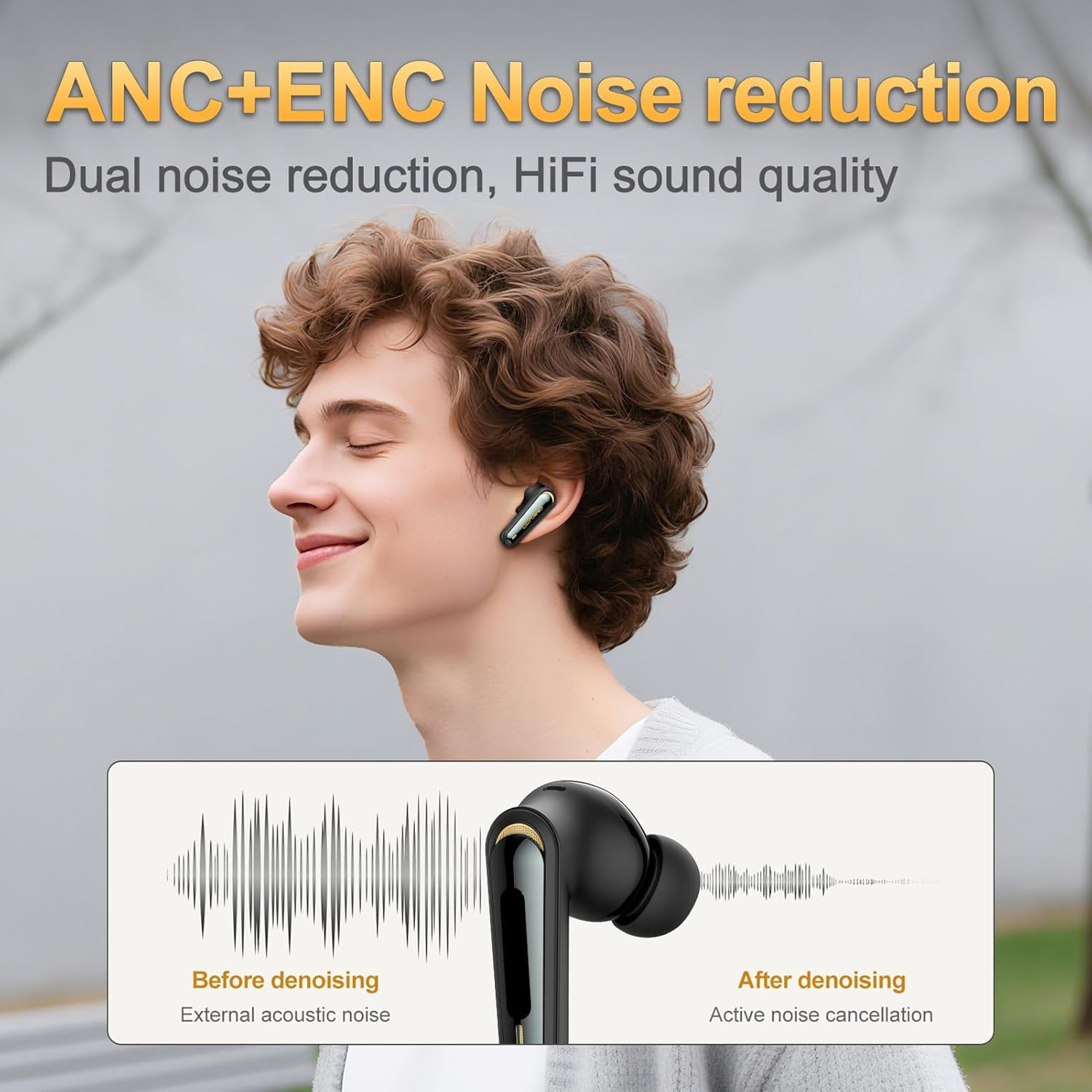 Plyisty Wireless Gaming Earbuds with ENC Mic, 2.4G Wireless/Bluetooth 5.4 Dual Mode Headphone, Low Latency, 3D Sound, for Phone, Laptop, Steam Deck, VR, PC (Black) - White image number 5