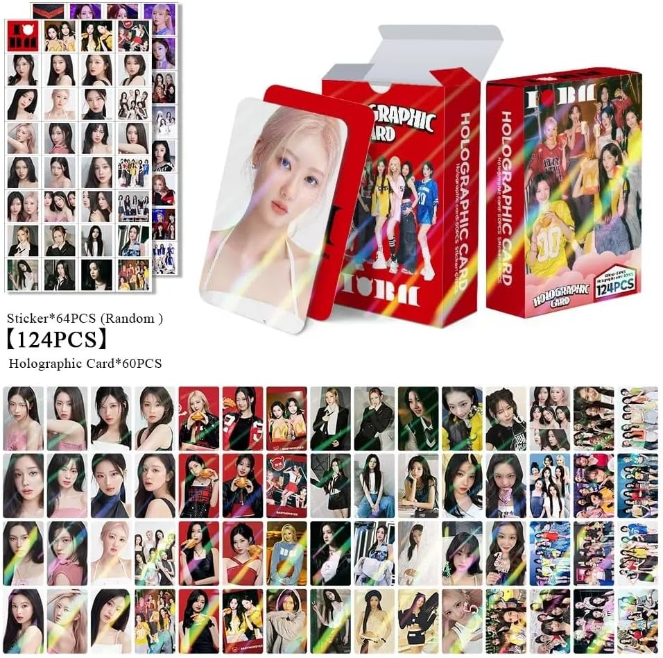 248 Pcs Babymonster Laser Photocards Babymonster Holographic Card Babymonster Lomo Cards Babymonster Forever Card (120Pcs Photocards+128Pcs Mini Stickers Set) image number 3