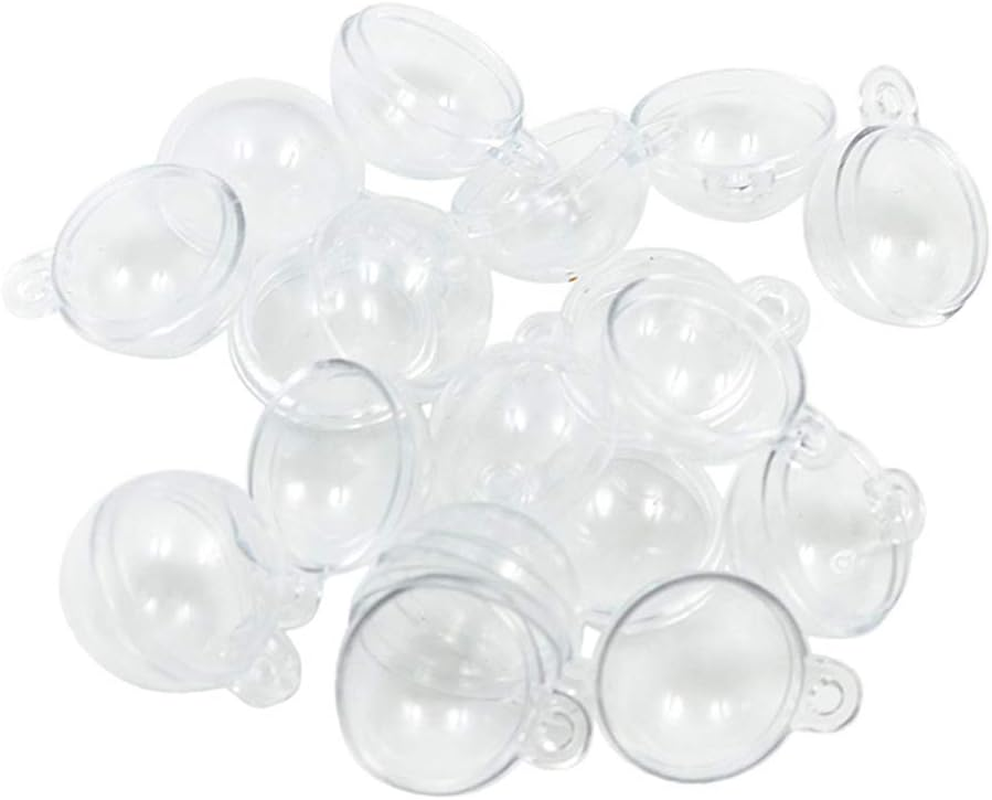 Clear Ball Ornaments Plastic Fillable Key Chain Decor DIY Bath Bomb Mold image number 2
