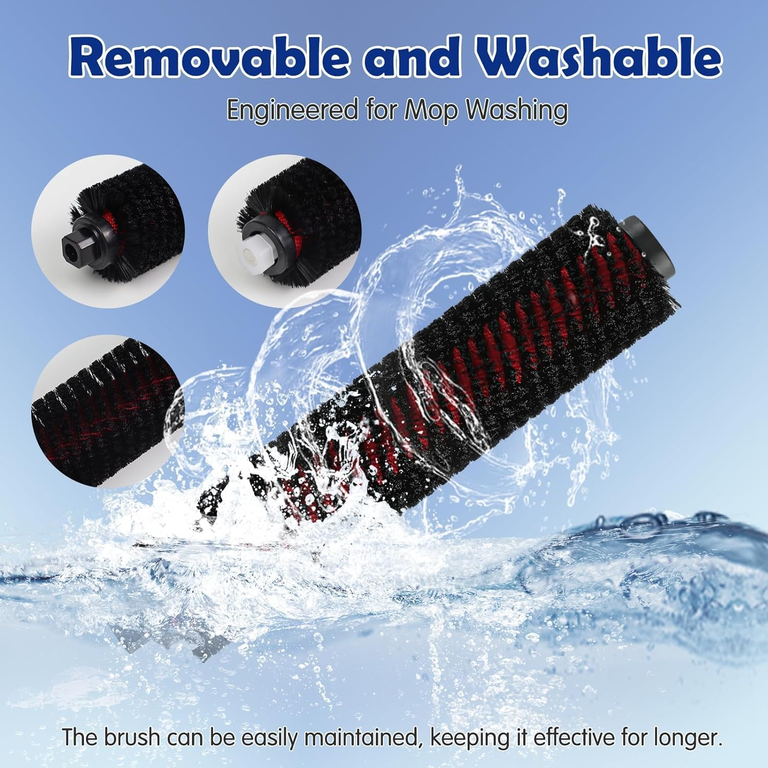 Replacement Parts for Roborock S8 Pro Ultra/S8 Docking Robot Vacuum, Robot Vacuum Accessories with 2 Main Brush, 4 Filters, 4 Side Brush, 1 Cleaning Brush - S8 Pro Ultra image number 3