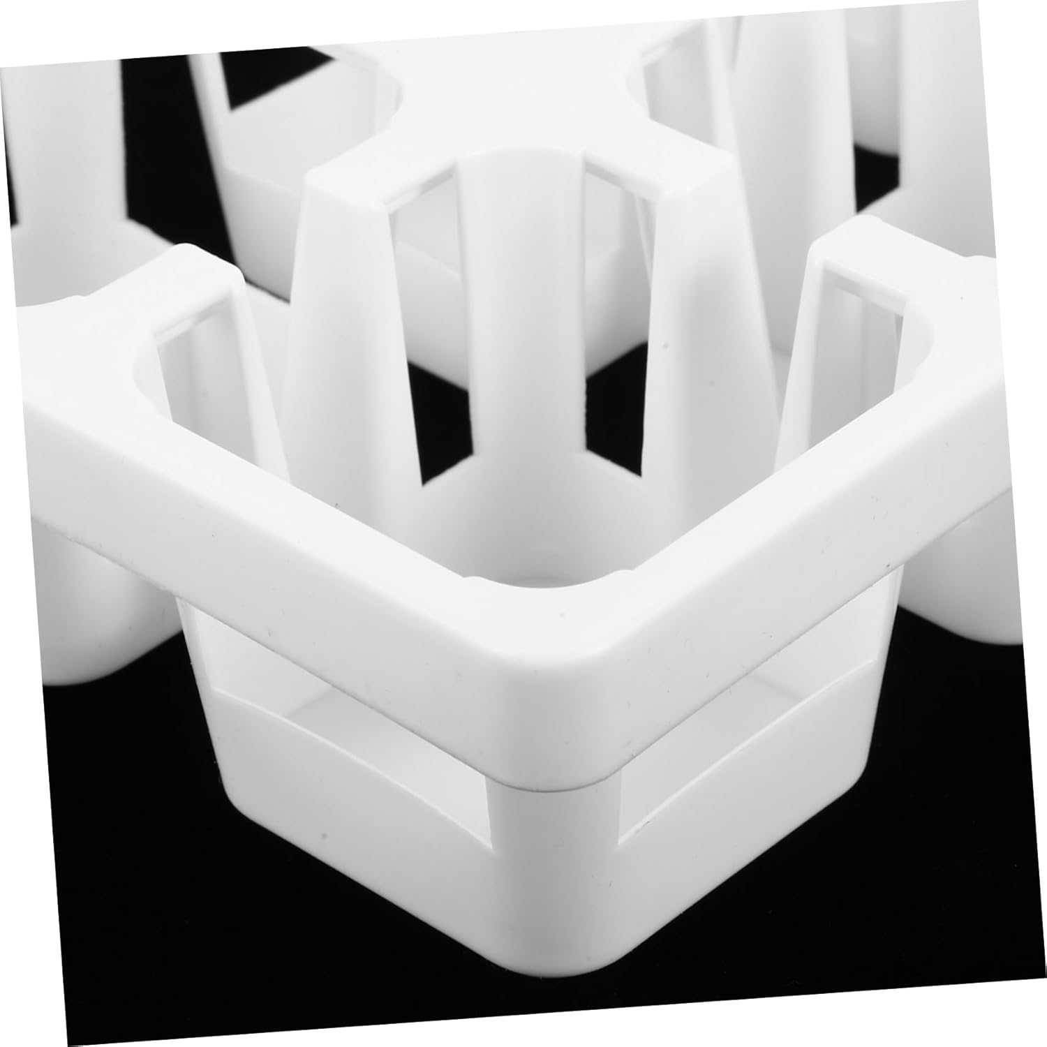 Happyyami 4Pcs Tiny Planting Tray Rack Plastic Nursery Pot Holders for Succulents Storage Rack Germination Tray for Indoor Gardening image number 5