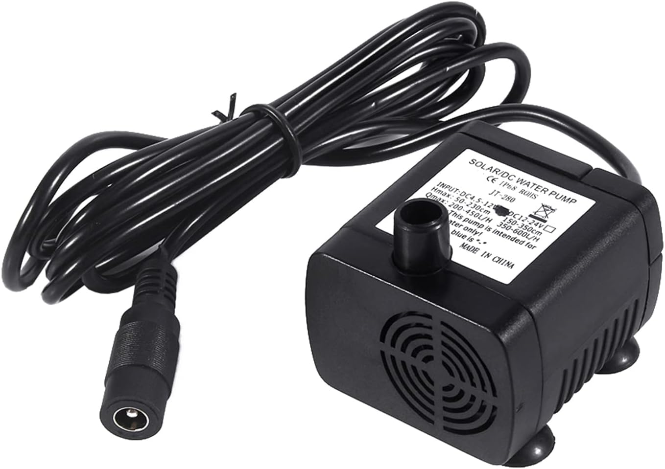 DC12V Solar Amphibious Mini Submersible Water Pump Ultra Quiet Brushless Micro Water Pump High Efficiency Low Noise for Fountain Pond Fish Tank ABS Black 142G image number 2