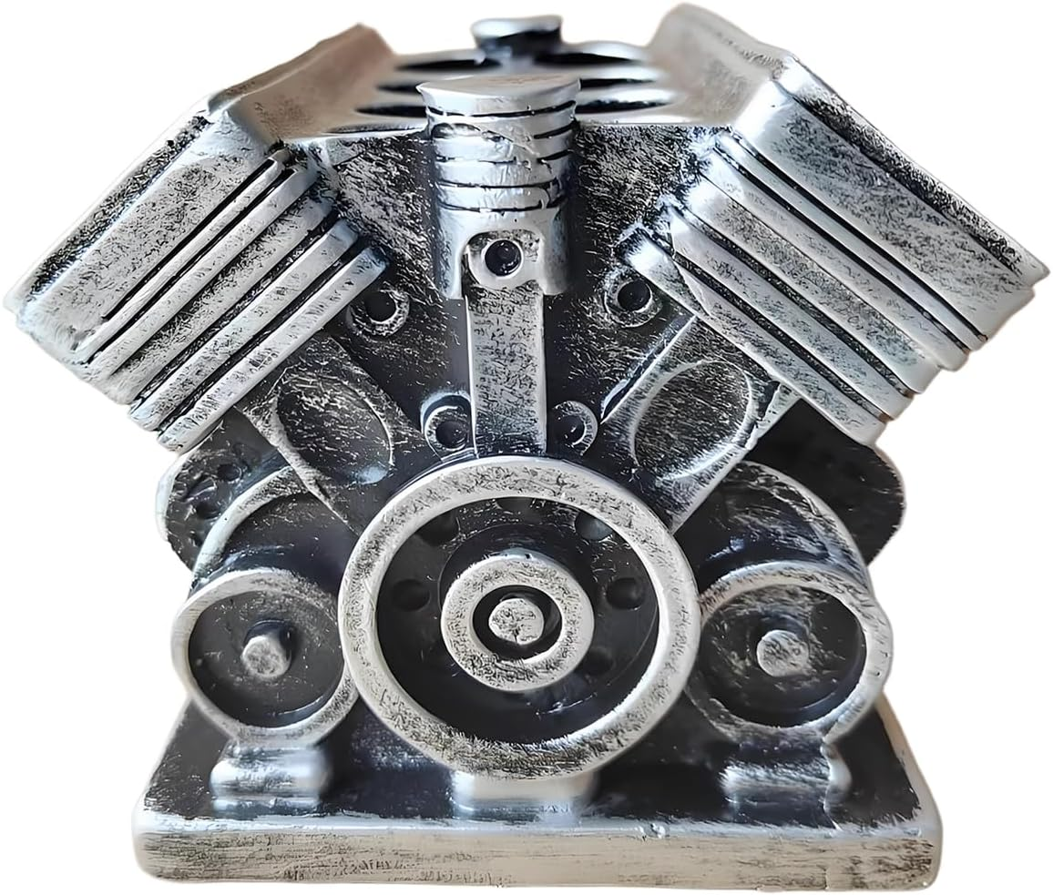 Pen Holder with V8 Engine, Engine Block Pencil Organizer, 3.94X3.94X3.15 Inches, Unique Desktop Storage for Stationery, Workplace Supplies, and Living Room or Bedroom Decor image number 1