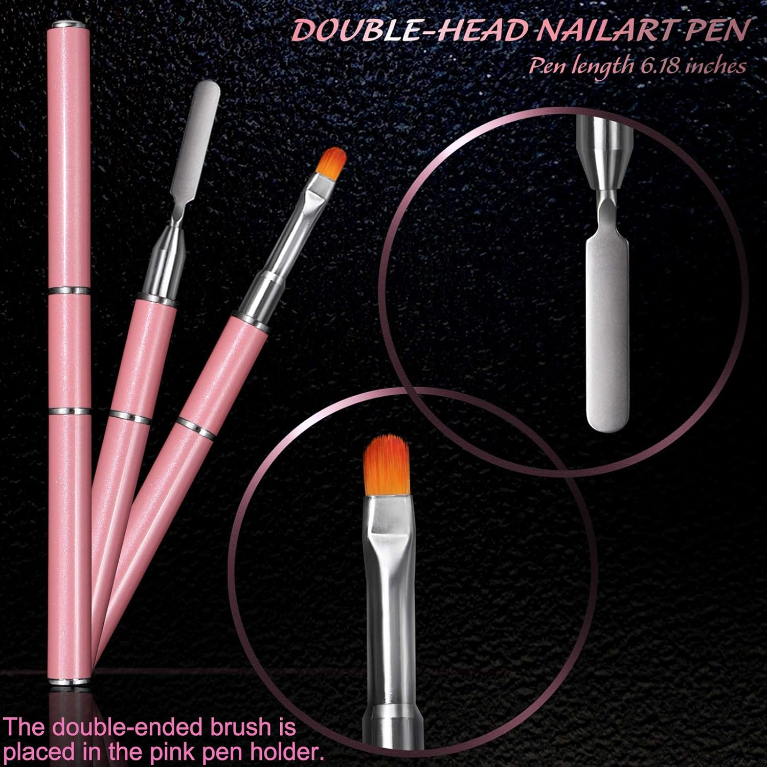 MIKIMIQI Dual Nail Forms Set 120Pcs Stiletto Gel Nail Molds 100PCS Nail Art Extension Guide Form Tool 5Pcs Poly Gel Quick Building Nail Tips Clip 1Pc Dual-Ended Brush Nail File image number 5