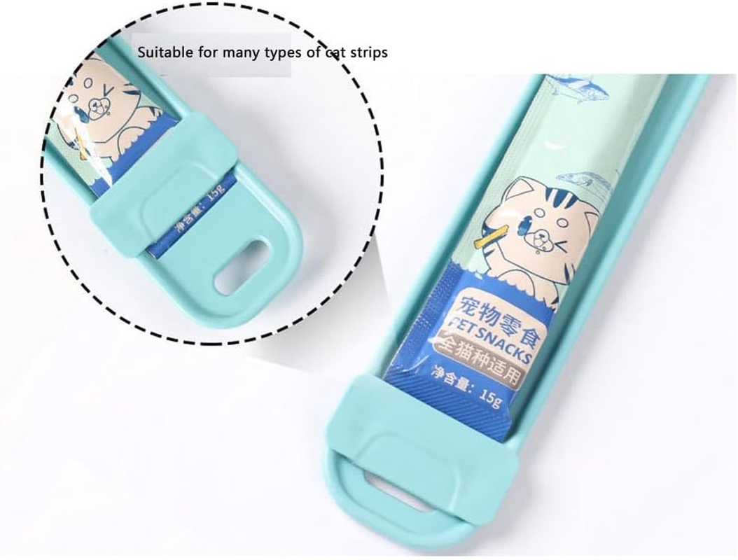 3 Pack Creamy Cat Treats Spoon Lickable Cat Strip Feeder Squeeze up Cream Squeezable Puree Dispenser Holder for Wet Lickable Cats Treats Squeezable Creamy Pur&eacute;e Tubes Cats Topper