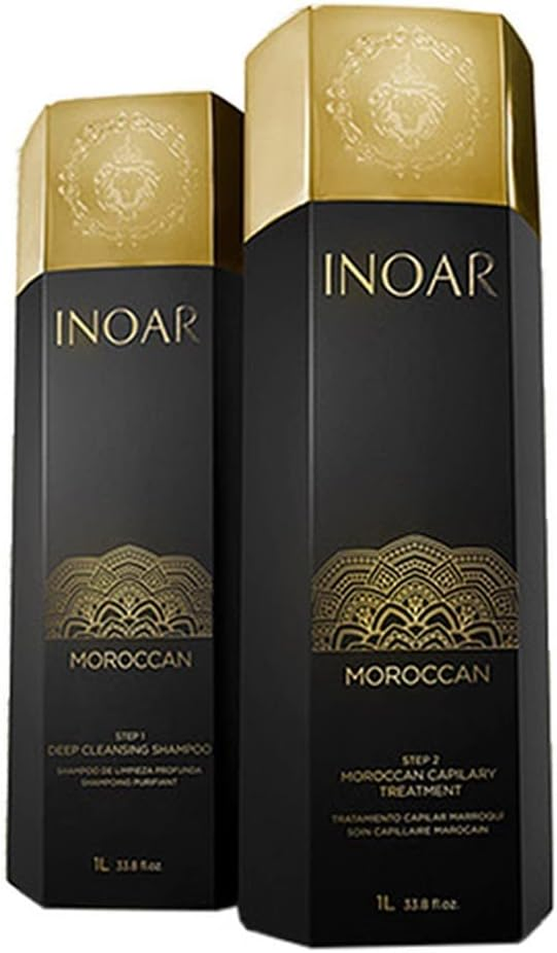 INOAR Brazilian Hair Straightening System (2 X 1 Litre Champu and Keratin)