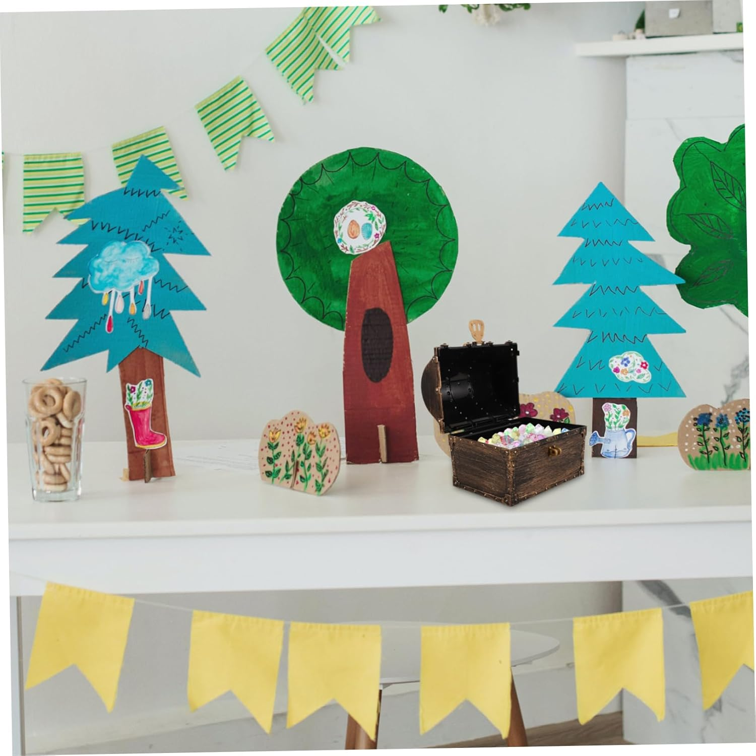 Retro Pirate Treasure Chest Decorative Mini Box for Jewelry Storage Pirate Party Supplies image number 1