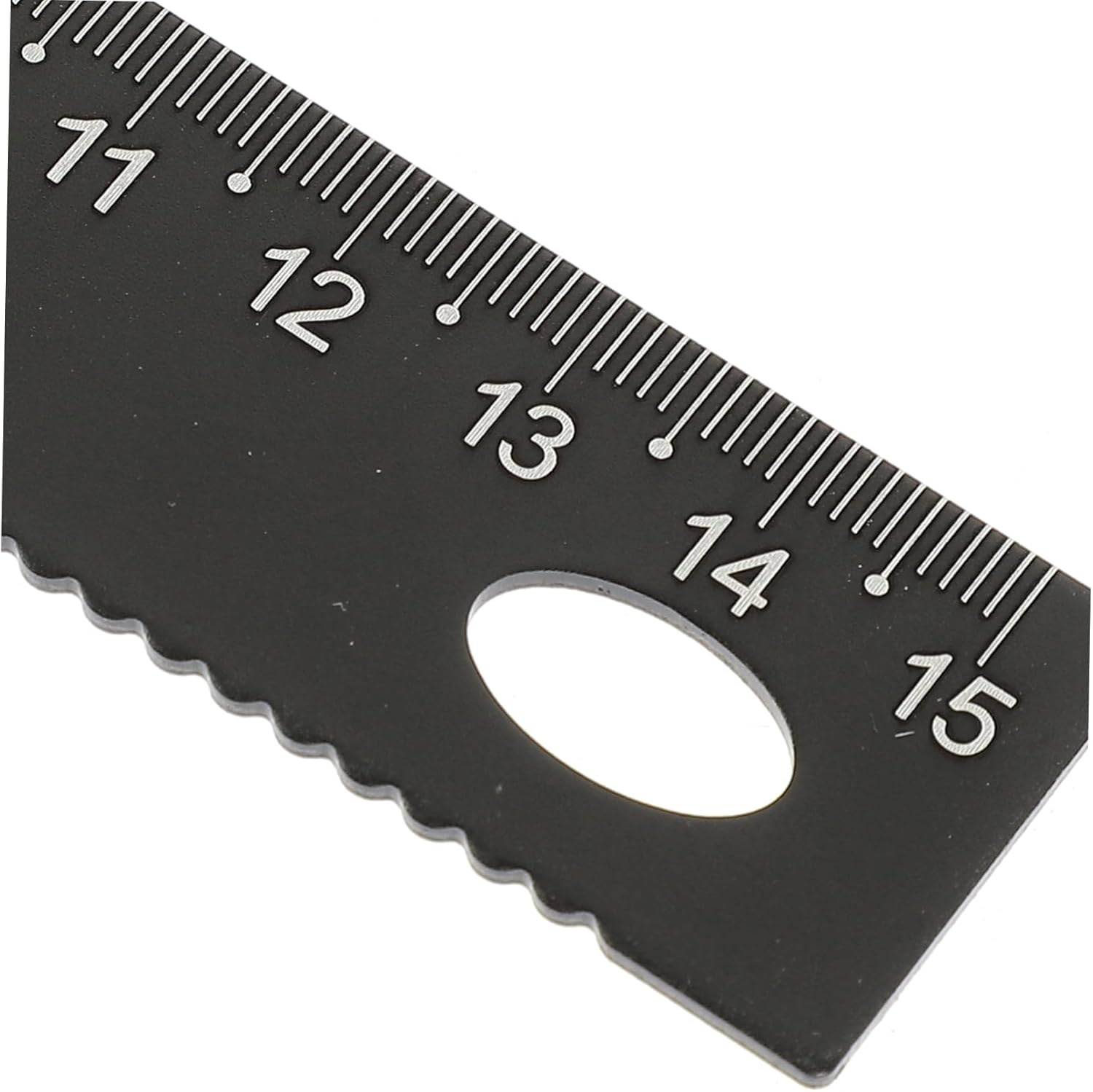 STOBOK 1 Set 4PCS Aluminum Ruler Metal Protractor Triangular Scale Ruler Set Stationery Rulers for Students image number 4