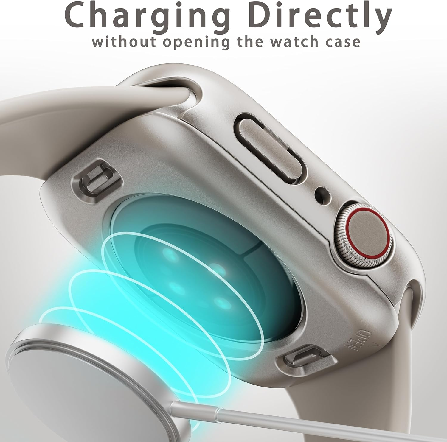 Zumyzu 2 in 1 Waterproof Case Compatible with Apple Watch 40Mm Series 6/5/4/SE with Tempered Glass Screen Protector, Full Coverage Bumper Cover for Iwatch Case 40Mm Starlight image number 6