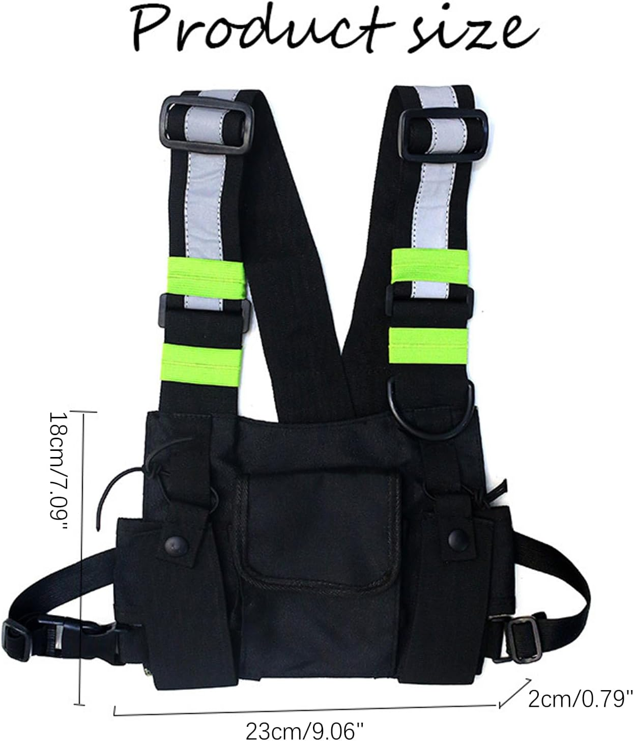 Maizoon Multifunctional Unisex Chest Bag Reflective Vest Two-Way Radio Talkie Hands-Free Suitable for Running and Hiking image number 1