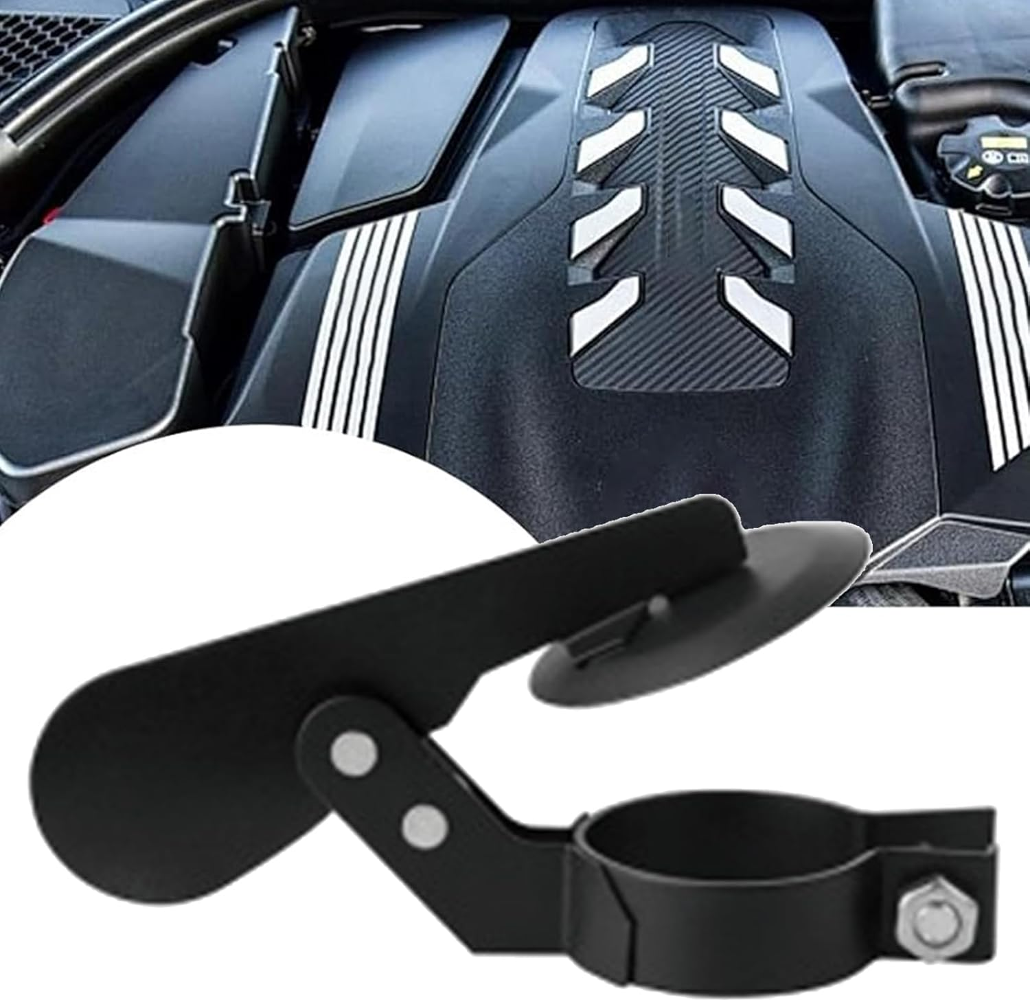 Exhaust Flapper for Tractor,Carbon Steel Waterproof Weather Flap - Wear-Resistant Black Exhaust Cover, Rainproof Exhaust Flapper for Most Tractor Models image number 4