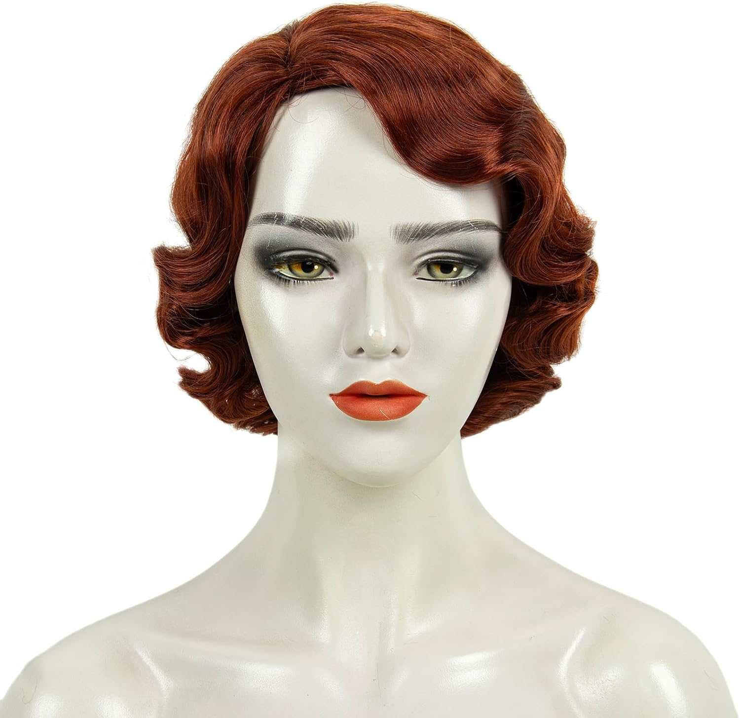 MEDISIFA Short Red 1920S Wig for Women Gatsby Roaring 20S Finger Wave Party Synthetic Full Vintage Wigs for Womens Lady Cosplay Costume Fancy Dress 1920 Flapper Wig - Black,Rose image number 4