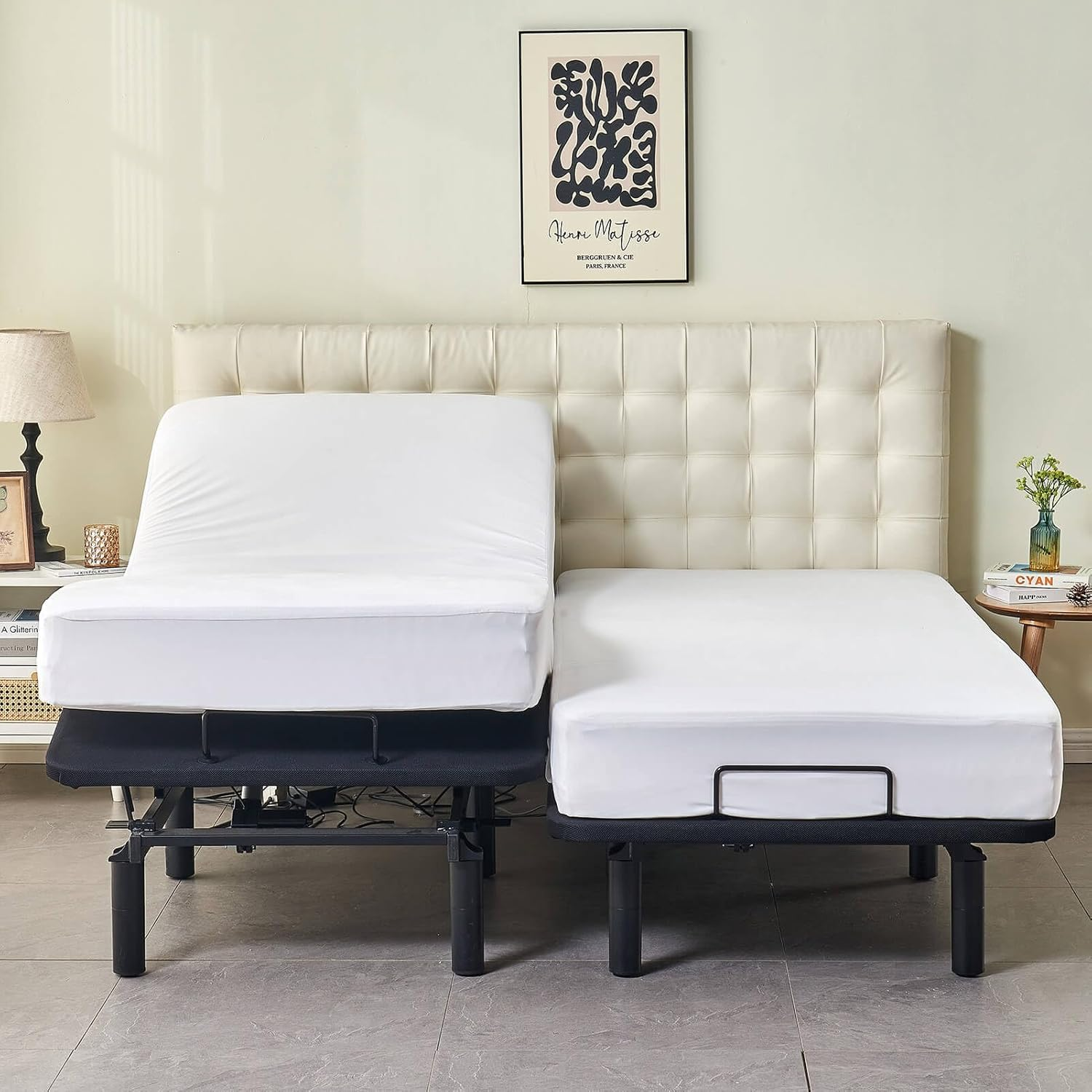 Waterproof Split Queen Mattress Protector for Adjustable Beds 30X80 (2Pcs) Soft Cooling Jersey Fitted Matress Cover image number 2