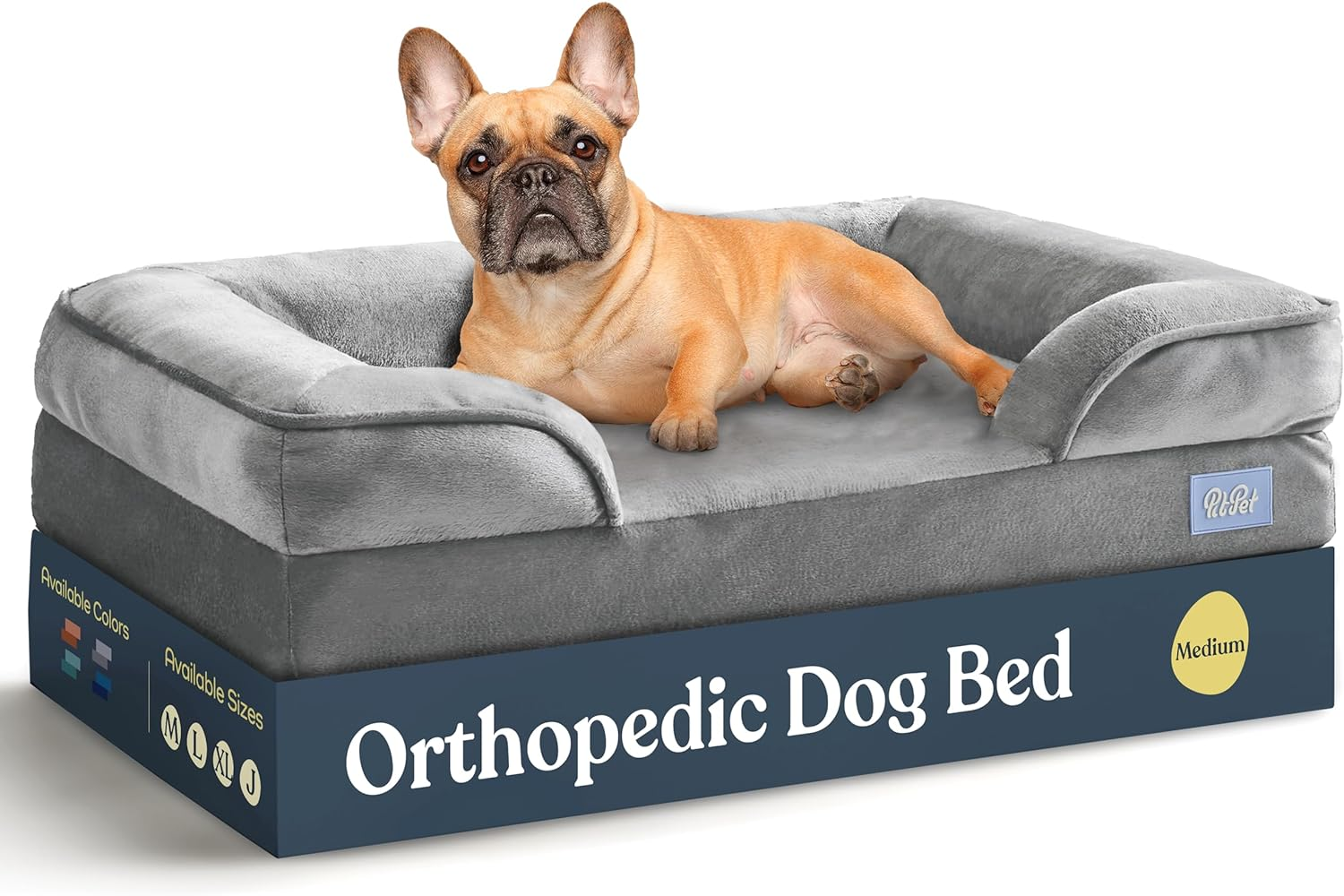 Orthopedic Sofa Dog Bed - Ultra Comfortable Dog Bed for Medium Dogs - Breathable & Waterproof Pet Bed- Egg Foam Sofa Bed with Extra Head and Neck Support - Removable Washable Cover with Nonslip Bottom image number 4
