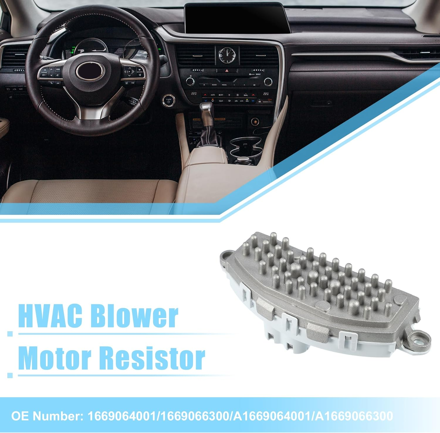 ACROPIX HVAC Heater Blower Motor Resistor Regulator Module Fit for Mercedes-Benz GL350 GL450 GL550 GL63 AMG 2013-2016 No.1669066300/A1669064001 - Pack of 1