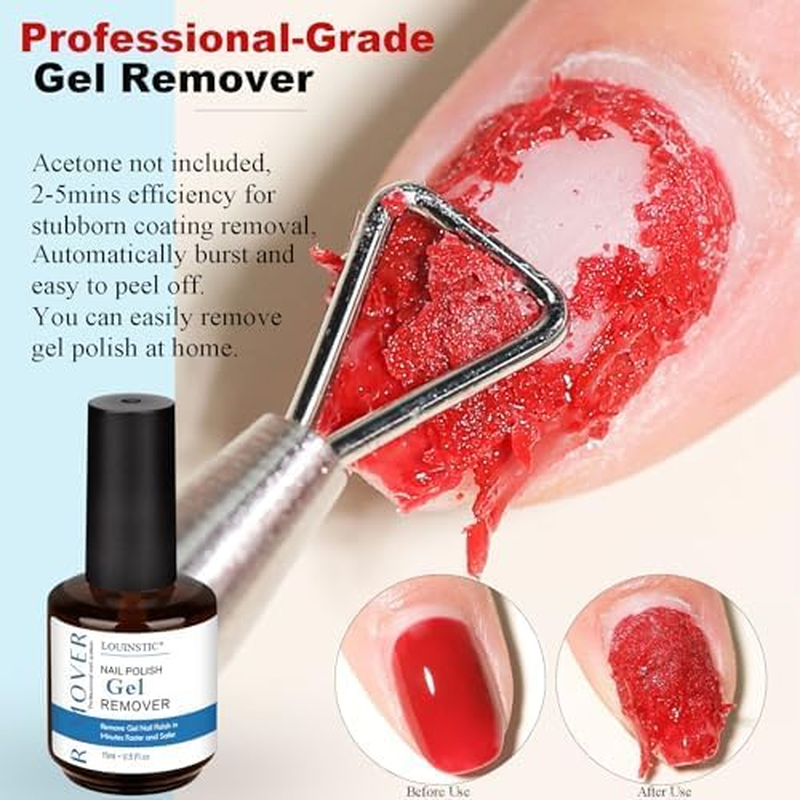 Gel Polish Remover, Gel Remover Kit Includes Cuticle Oil and Nail Polish Remover Tool No Soaking or Wrapping Removes Gel Polish in 2-5 Minutes image number 6