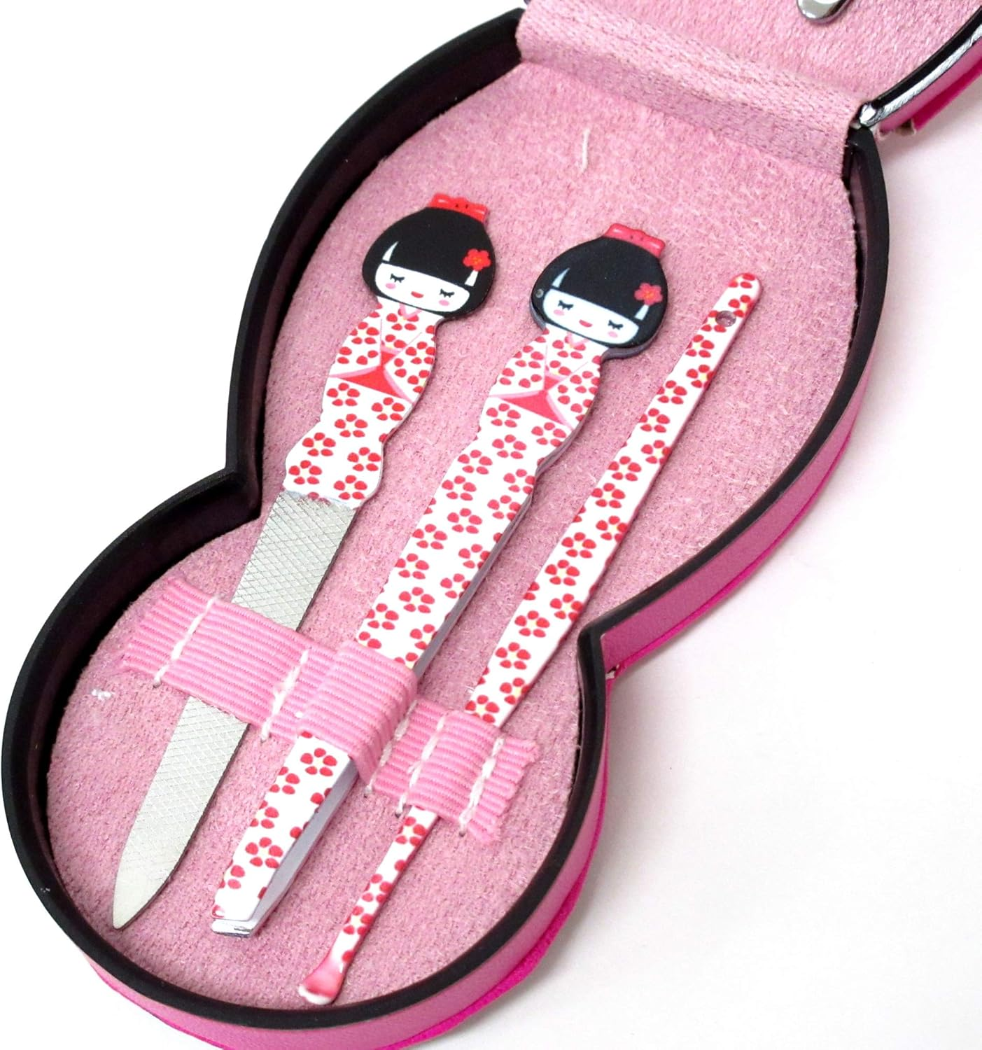 Nail Clipper Set in Japanese Kokeshi Doll Case image number 2