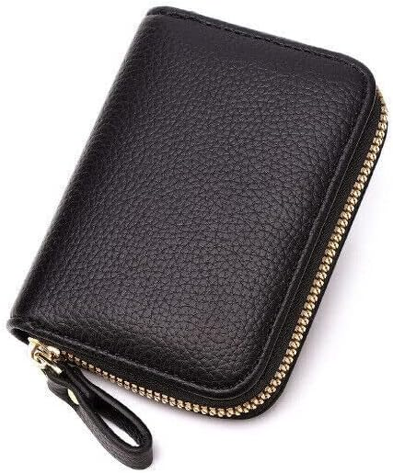 Women Zip Leather Wallet Card Holder Short Wallet RFID Blocking Coin Purse Pouch, Stylish & Secure Small Pouch