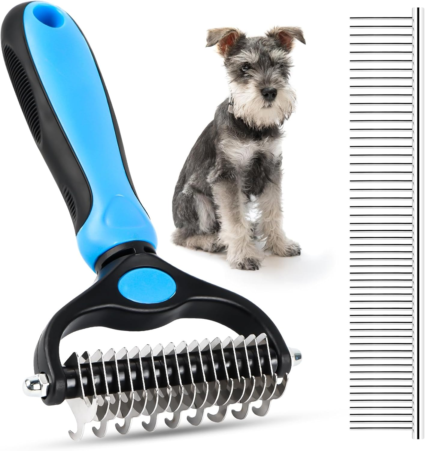 Byffoer Dog Brush Long Hair and Cat Brush Long Hair Undercoat, Dog Brush Cat Brush for Long Hair, Handle with Hanging Hole Dog Brush against Tangles for Cats Dogs image number 5
