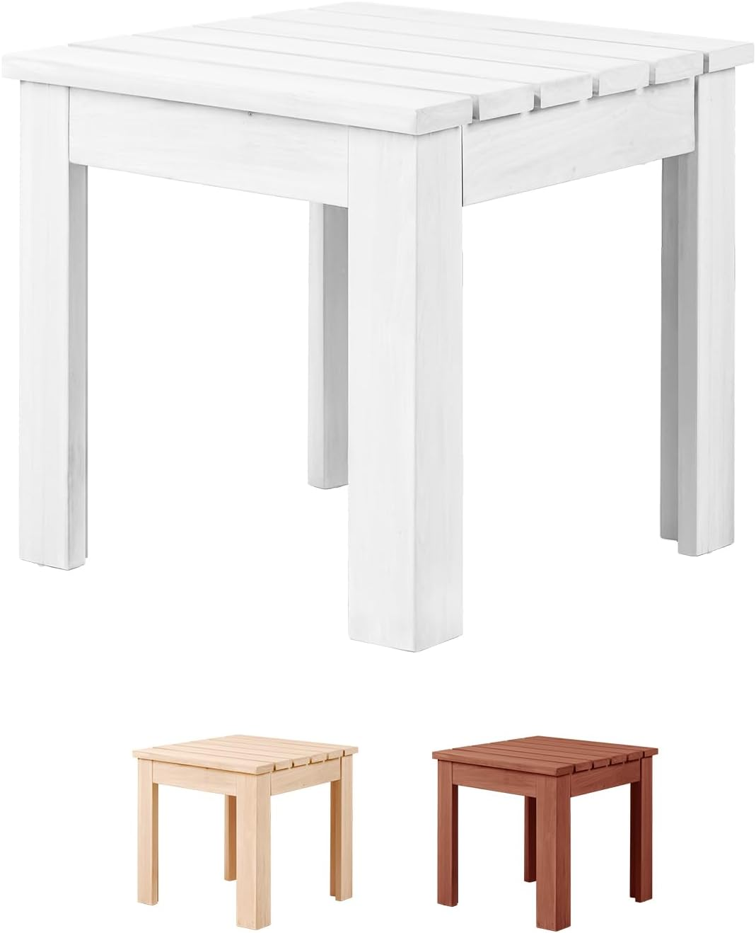 ALFORDSON Outdoor Wooden Side Desk for Adirondack Chair Bench, Durable Fir Wood Coffee Table for Patio Garden Porch Beach Armchair Lounge Seater, Lawn Furniture Tabletop, Wood