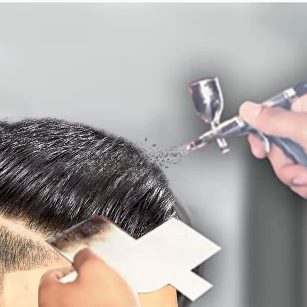 Laroal 4 Piece Hairline Enhancement Card Set Hairdressing Hairline Shaping Tool Styling Enhancement Card Set for Hairline, Sideburns, Beard image number 5