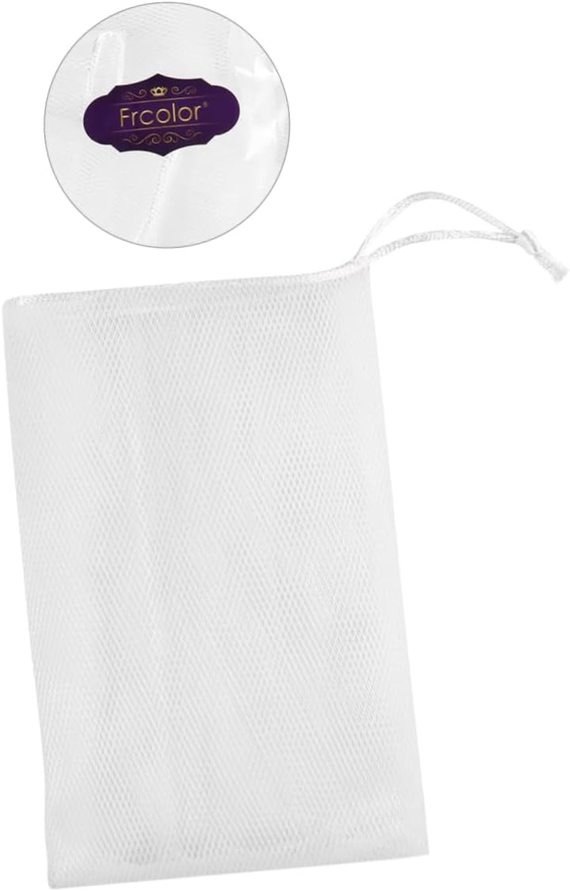 Frcolor 10 PCS Exfoliating Mesh Soap Saver Pouch Bag Sack Sponge image number 1