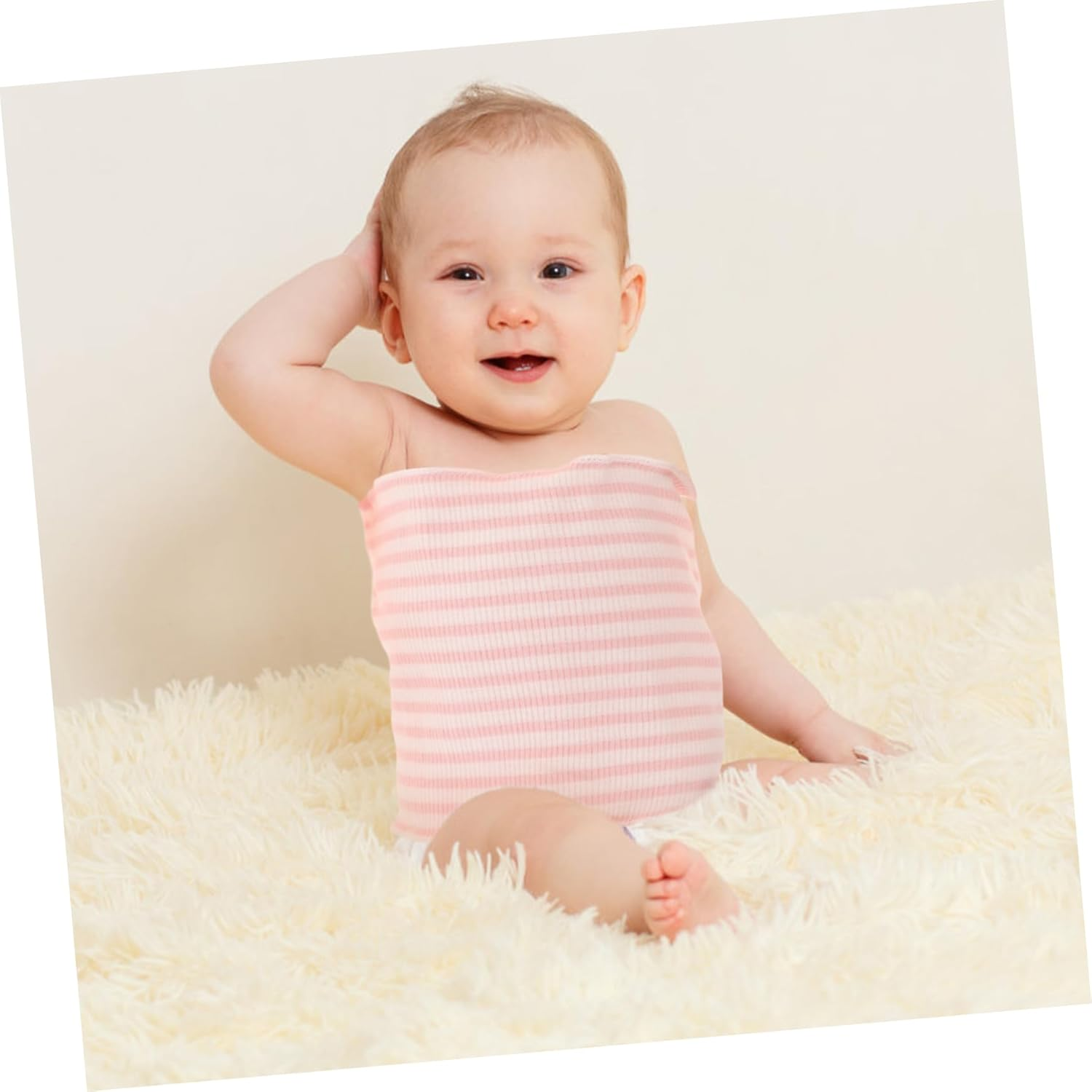 VICASKY 10Pcs Baby Cotton Belly Band Set Breathable Infant Navel Bands Elastic Belly Belts for Newborns Protective Design Suitable for Baby Care and Comfortable Use image number 4