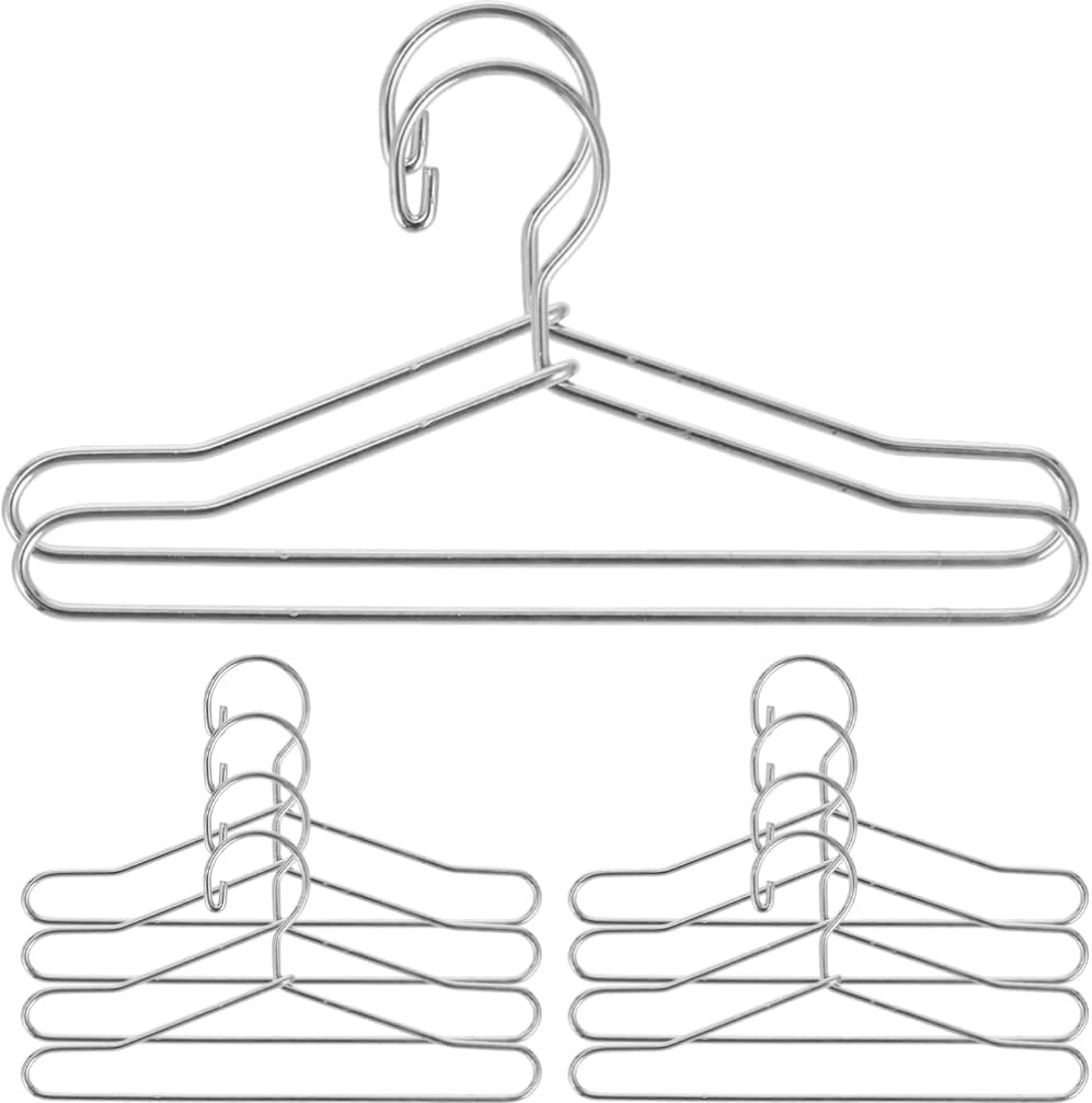 50 Pcs Metal Hanger, Small Clothes Hanger Outfit Hanger Clothing Rack Organizer Dress Holding Rack Coat Hanger Dress Holder, for Clothes Hanger image number 4