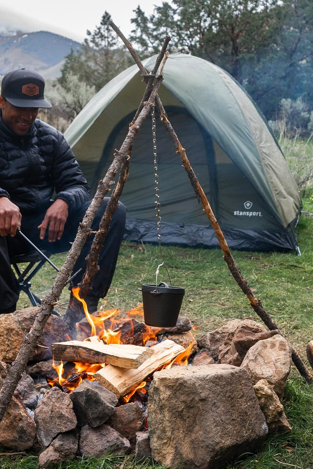 Stansport 1 QT Pre-Seasoned Cast Iron Dutch Oven Flat Bottom (16016) image number 5