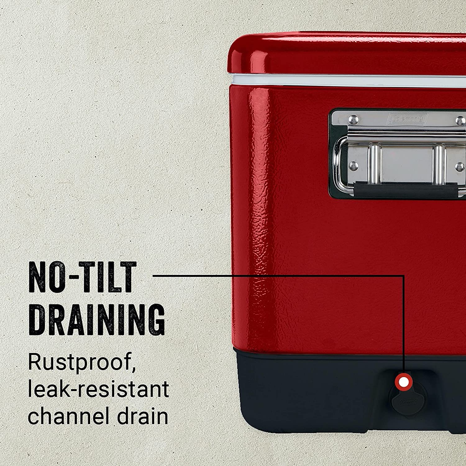 Coleman Cooler | Steel-Belted Cooler Keeps Ice up to 4 Days | 54-Quart Cooler for Camping, Bbqs, Tailgating & Outdoor Activities image number 1