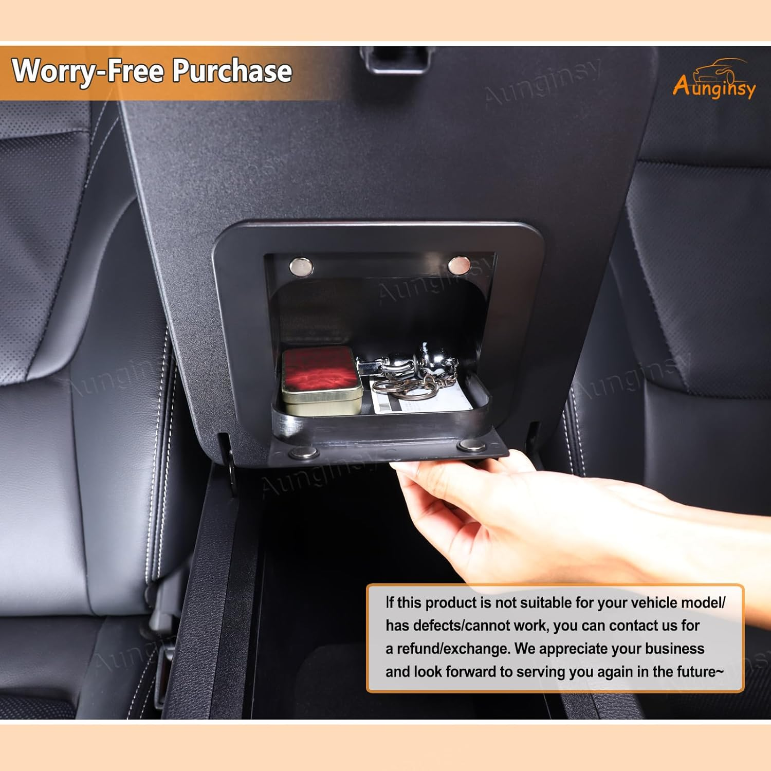 Car Armrest Hidden Storage Box Fit Toyot@ Land Cruiser 250 Prado 2024 2025 Center Console Handrail Privacy Storage Box Organizer Tray Armrest Storage Box Container Insert Pallet Manager Accessories