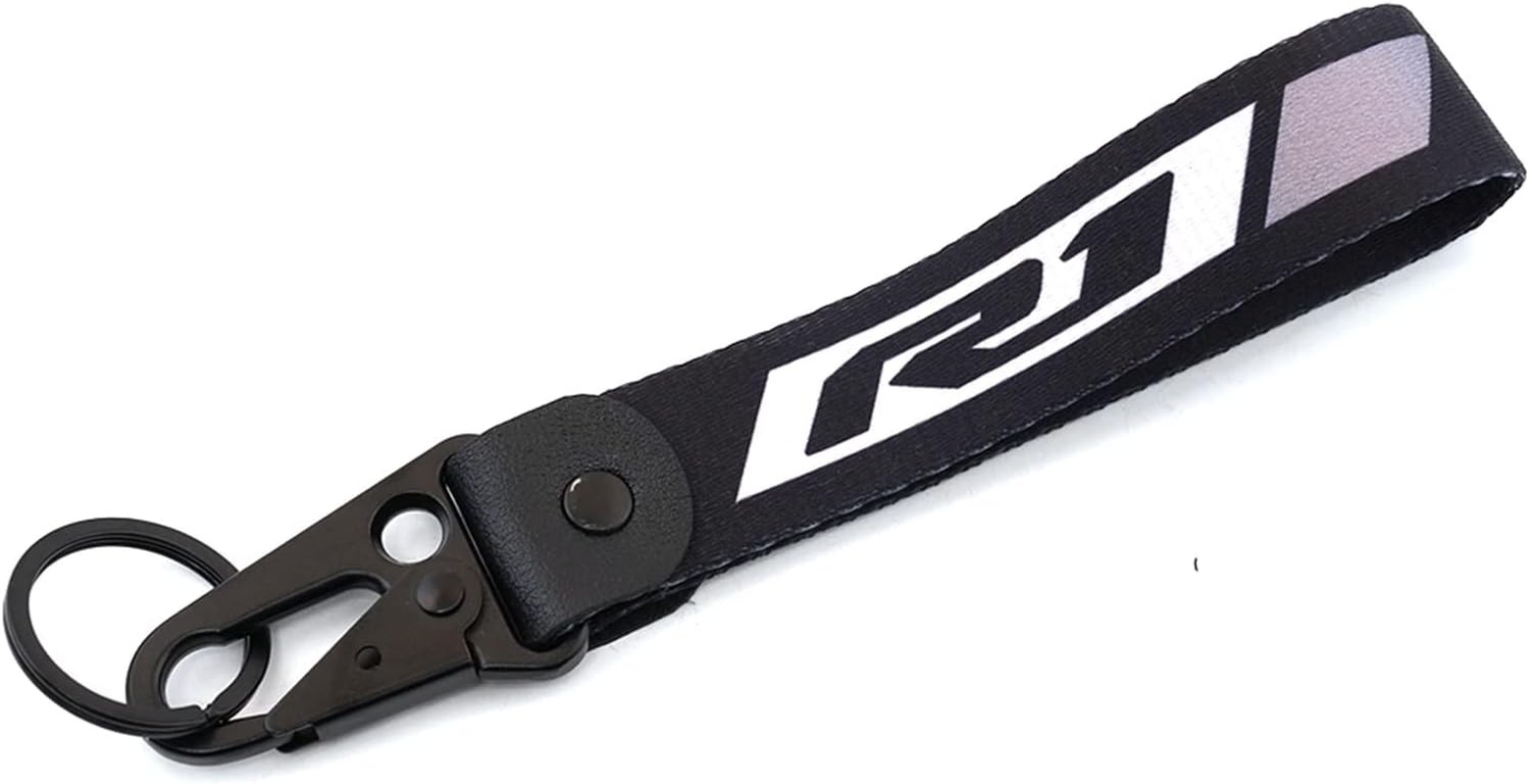 WYJDZSW Keyring Keychain Compatible with Yamaha R1 R6 R3 YZF-R6 2015 Yzf R1 2006 Yzf-R3 All Years Accessories Motorcycle Embroidery Key Ring Chain